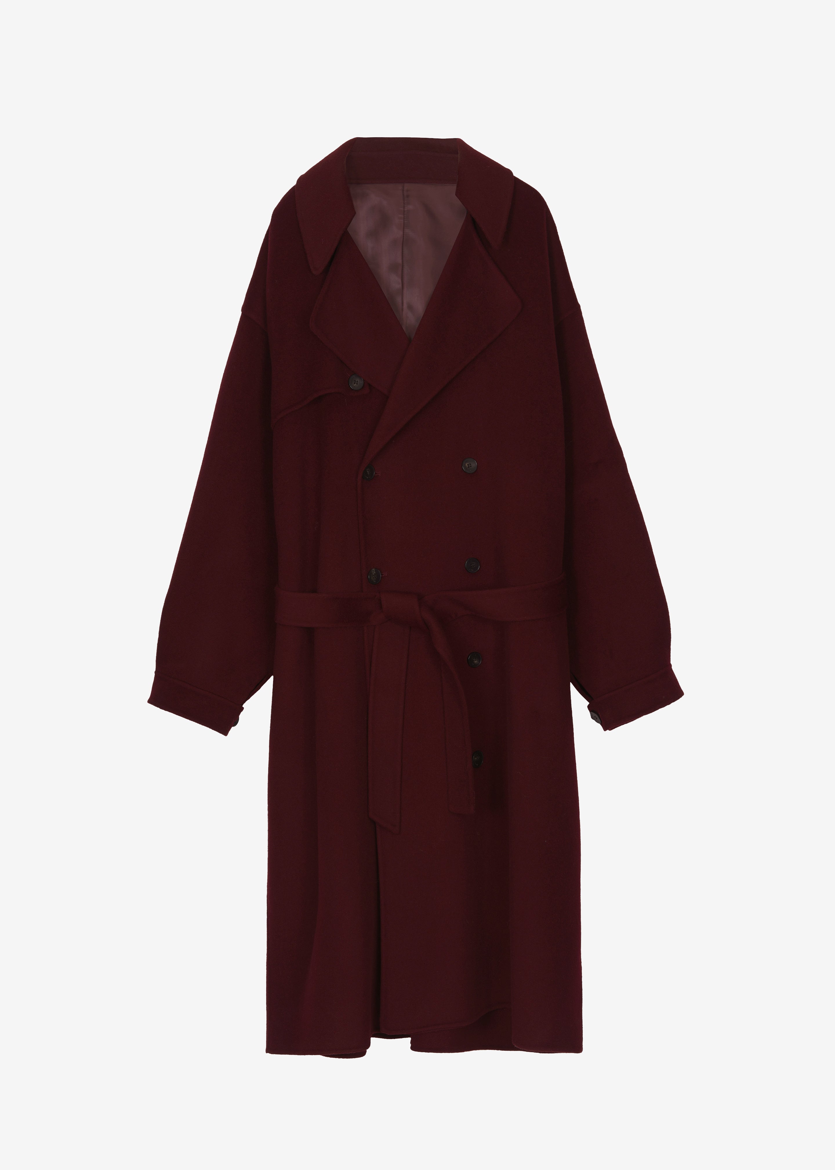 Mavis Long Coat - Burgundy - 6