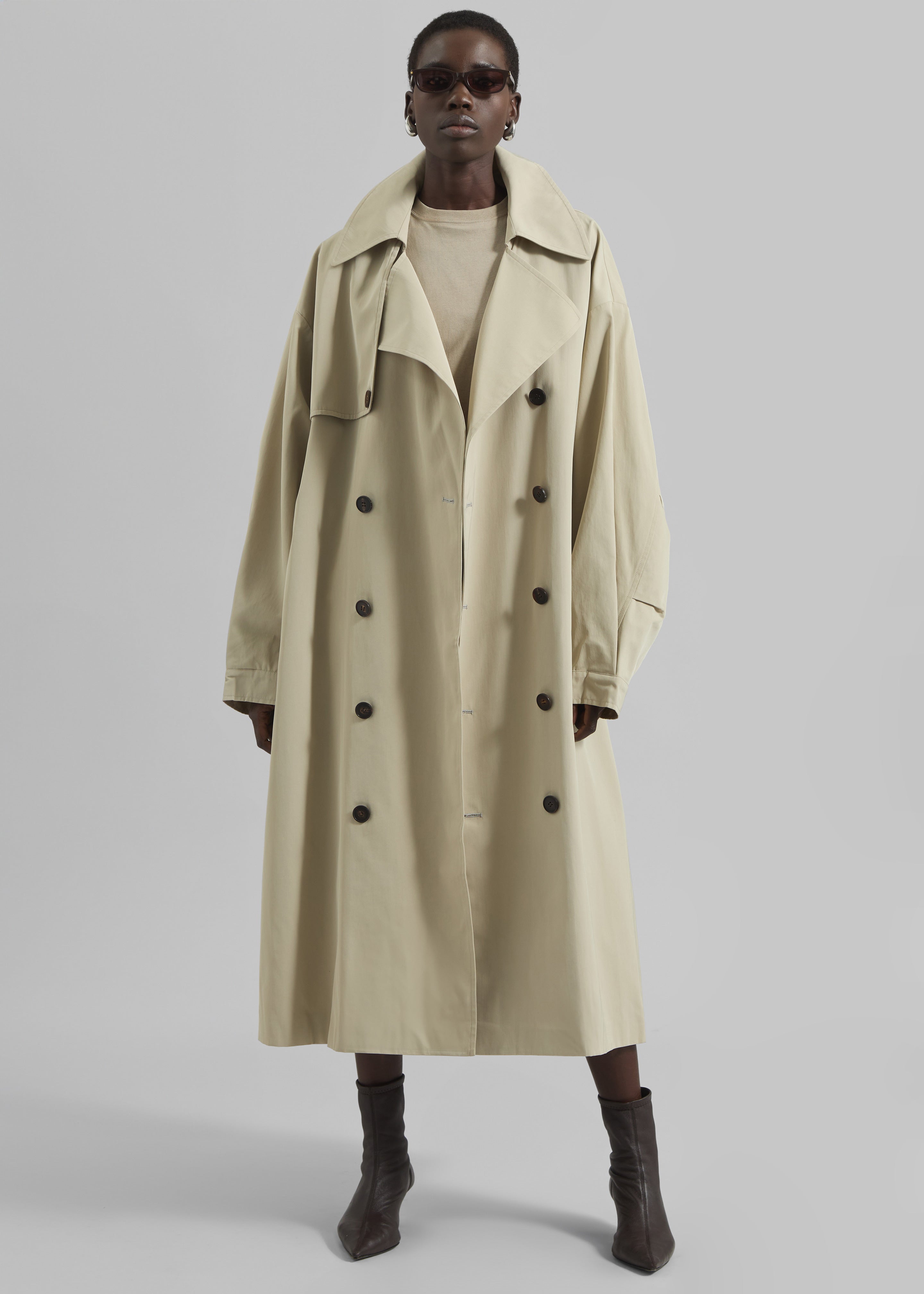 Mavis Oversized Trench - Beige - 7