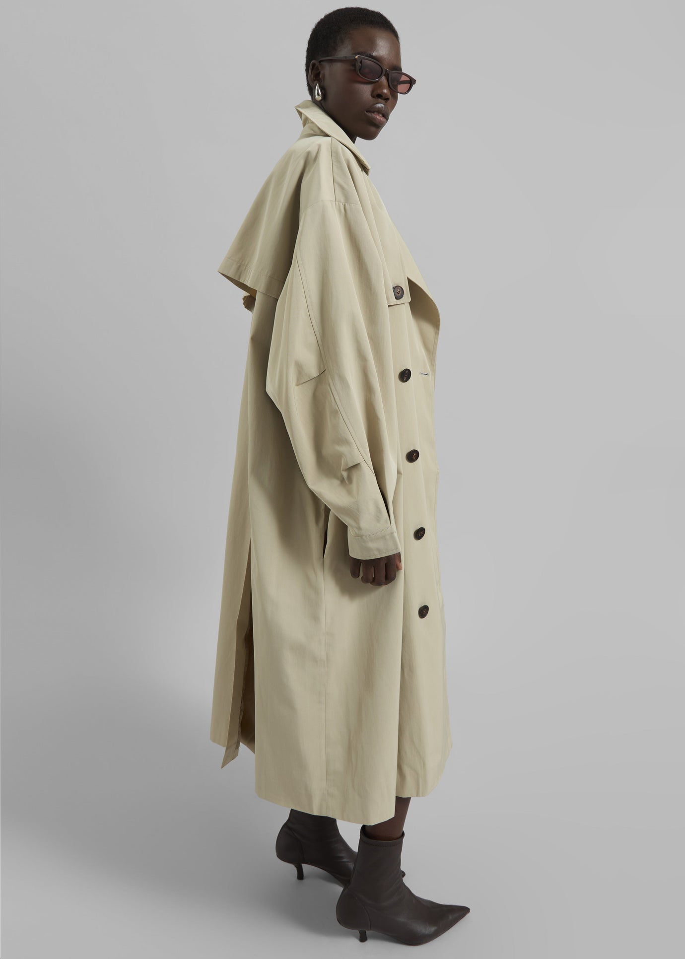 Mavis Oversized Trench - Beige - 1