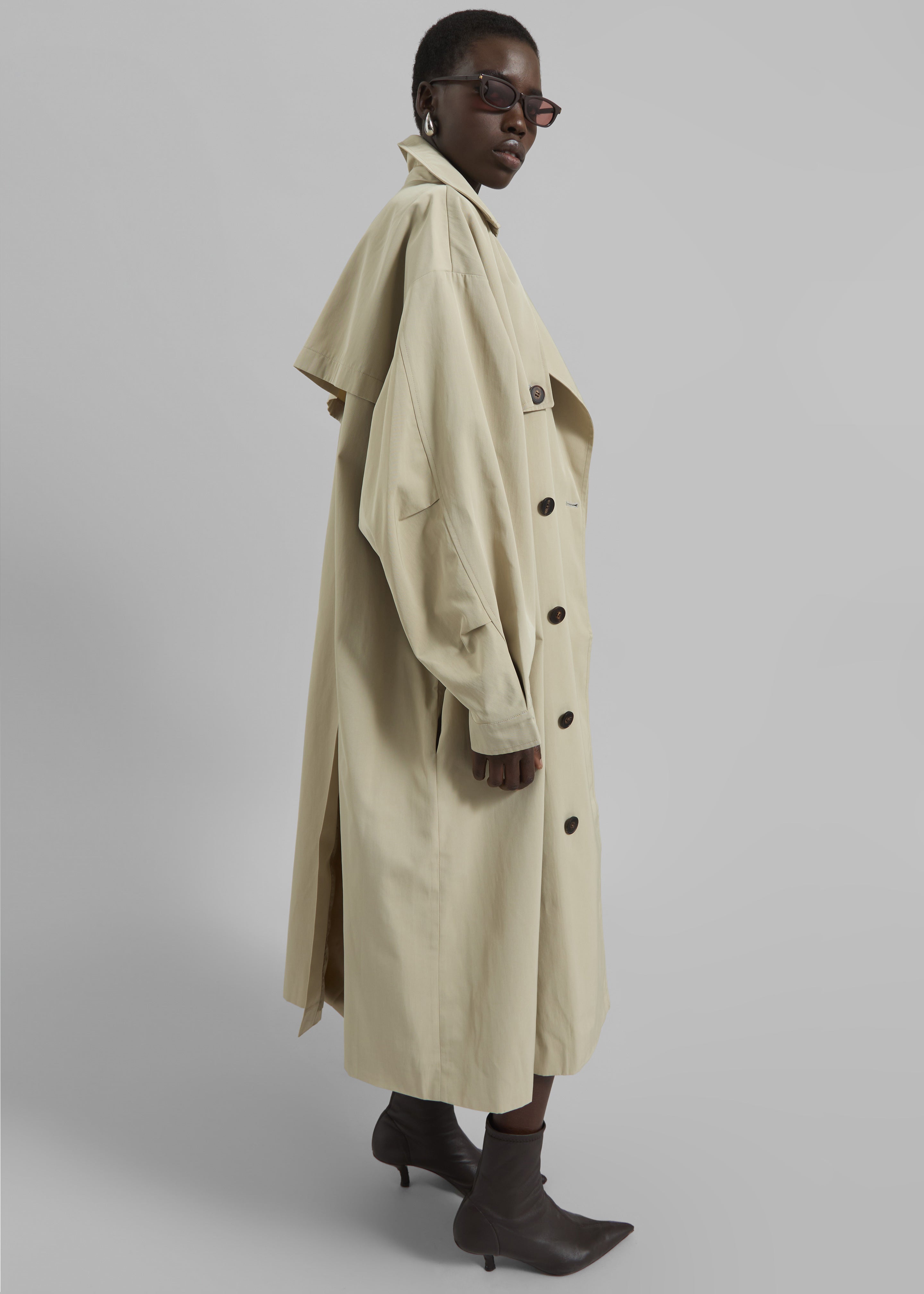 Mavis Oversized Trench - Beige - 2