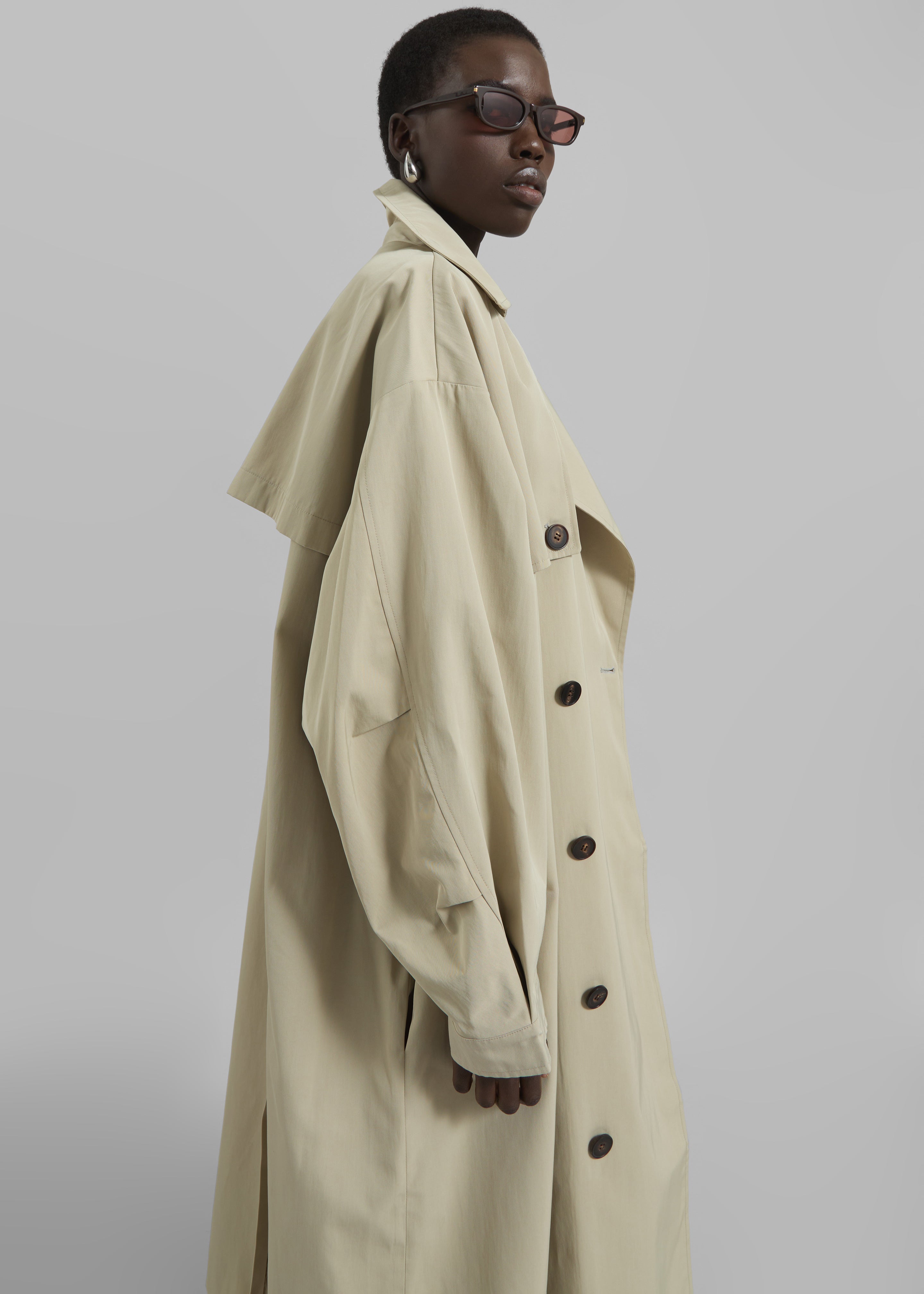 Mavis Oversized Trench - Beige - 4