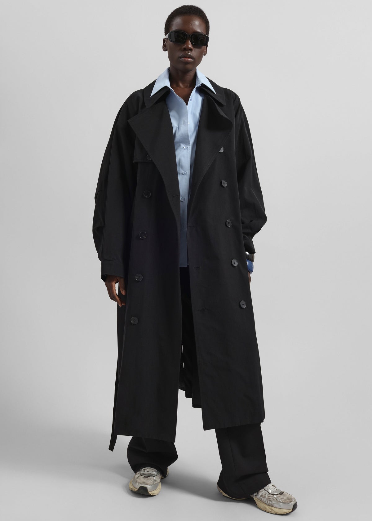 Mavis Oversized Trench - Black - 1