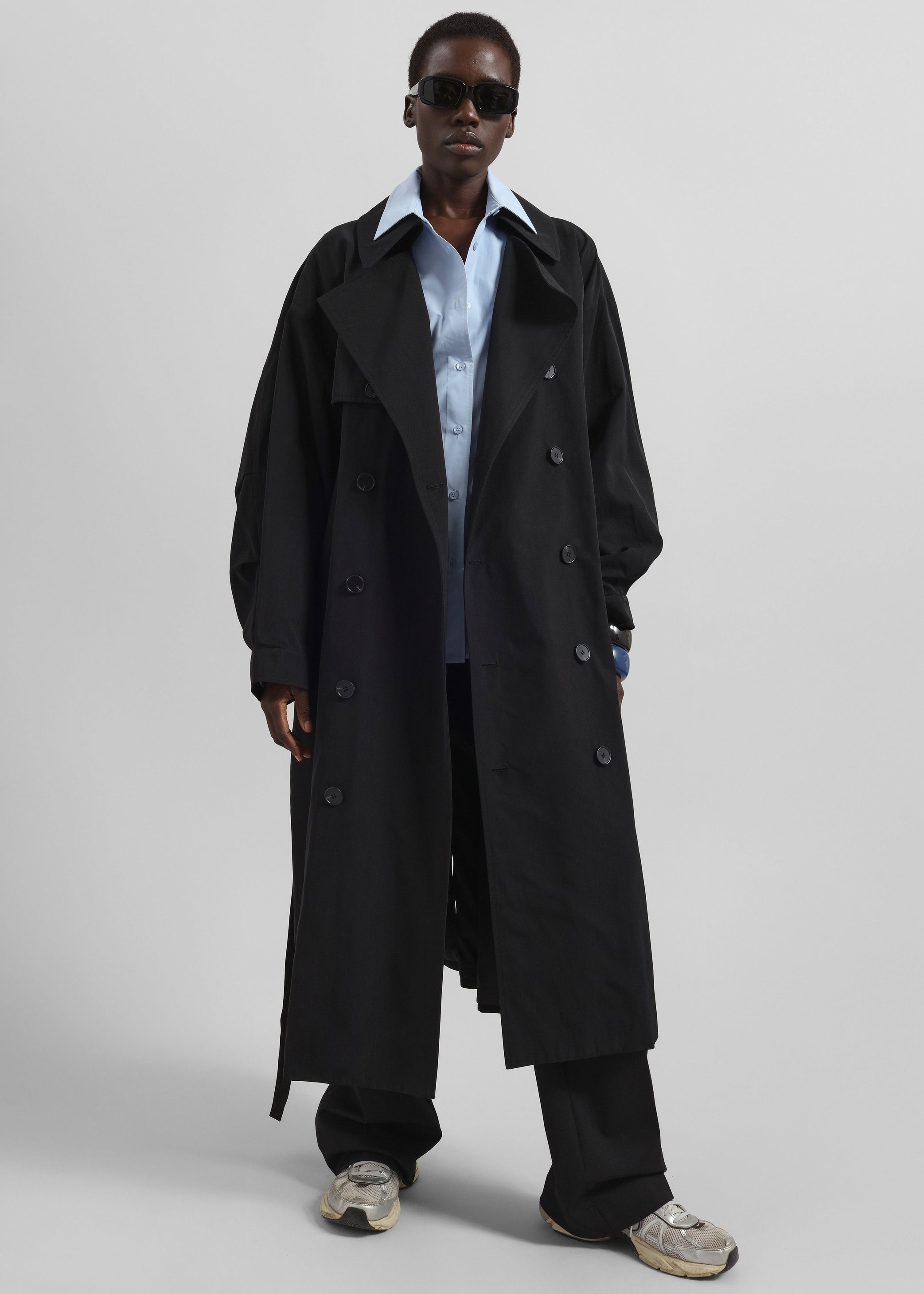 Shop the look image for Mavis Oversized Trench - Black