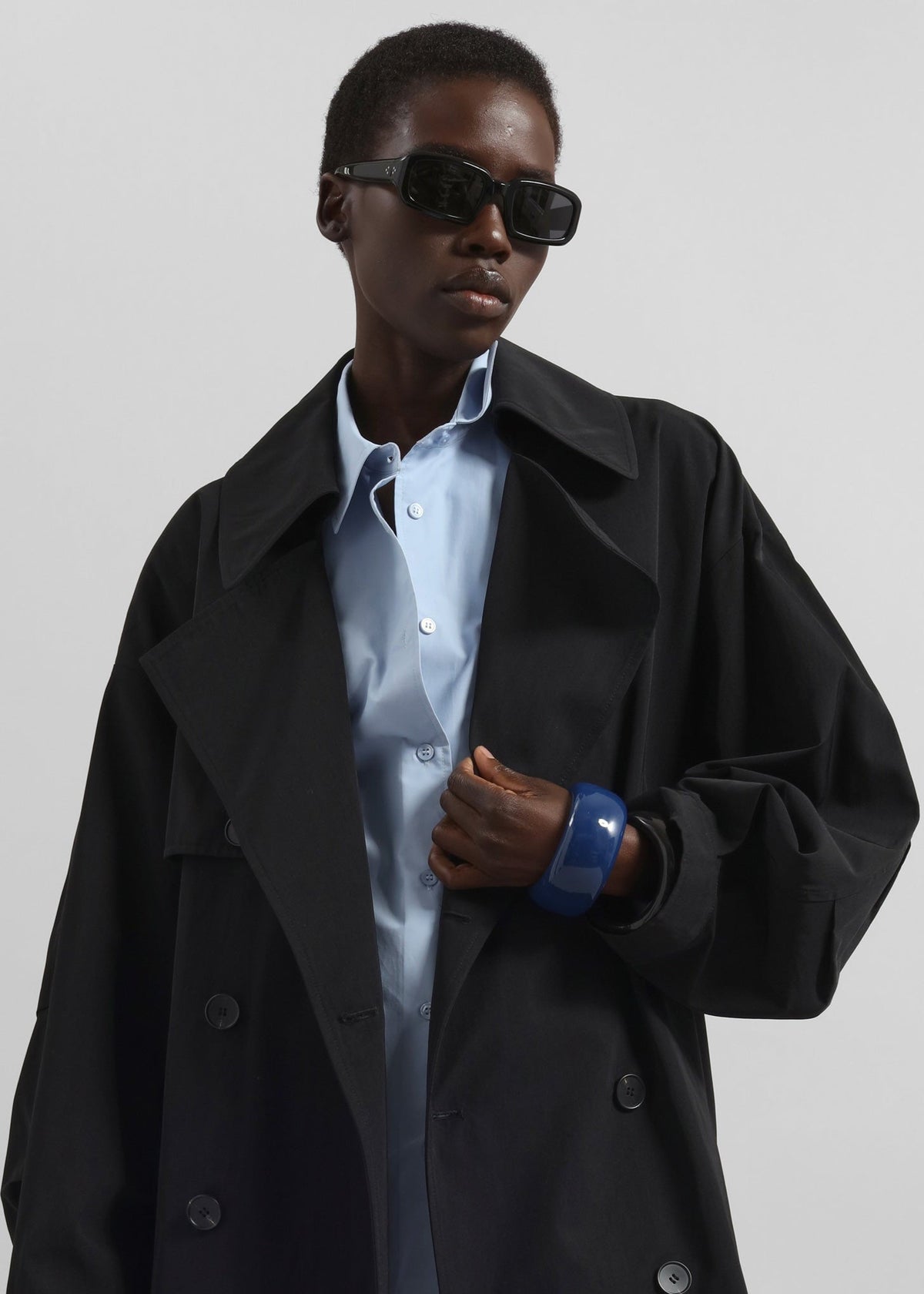 Mavis Oversized Trench - Black - 3