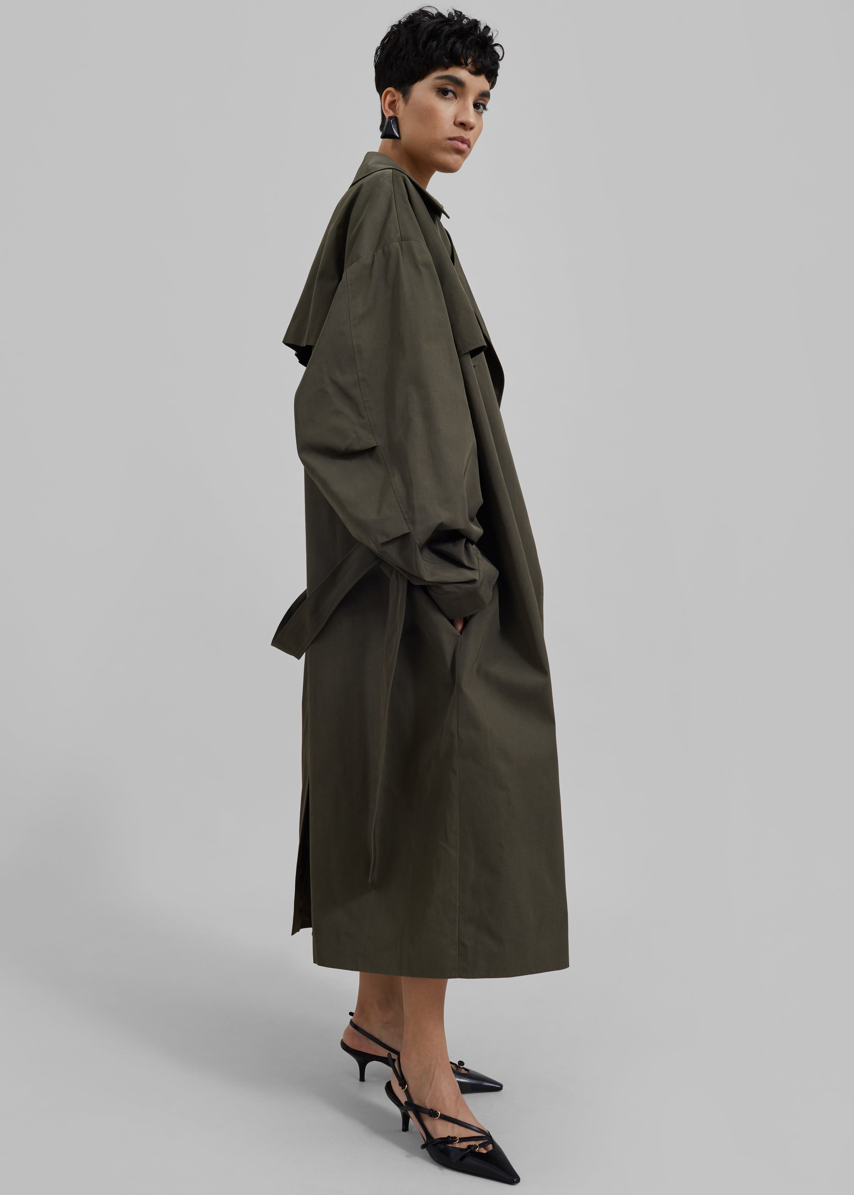 Mavis Oversized Trench - Khaki - 5