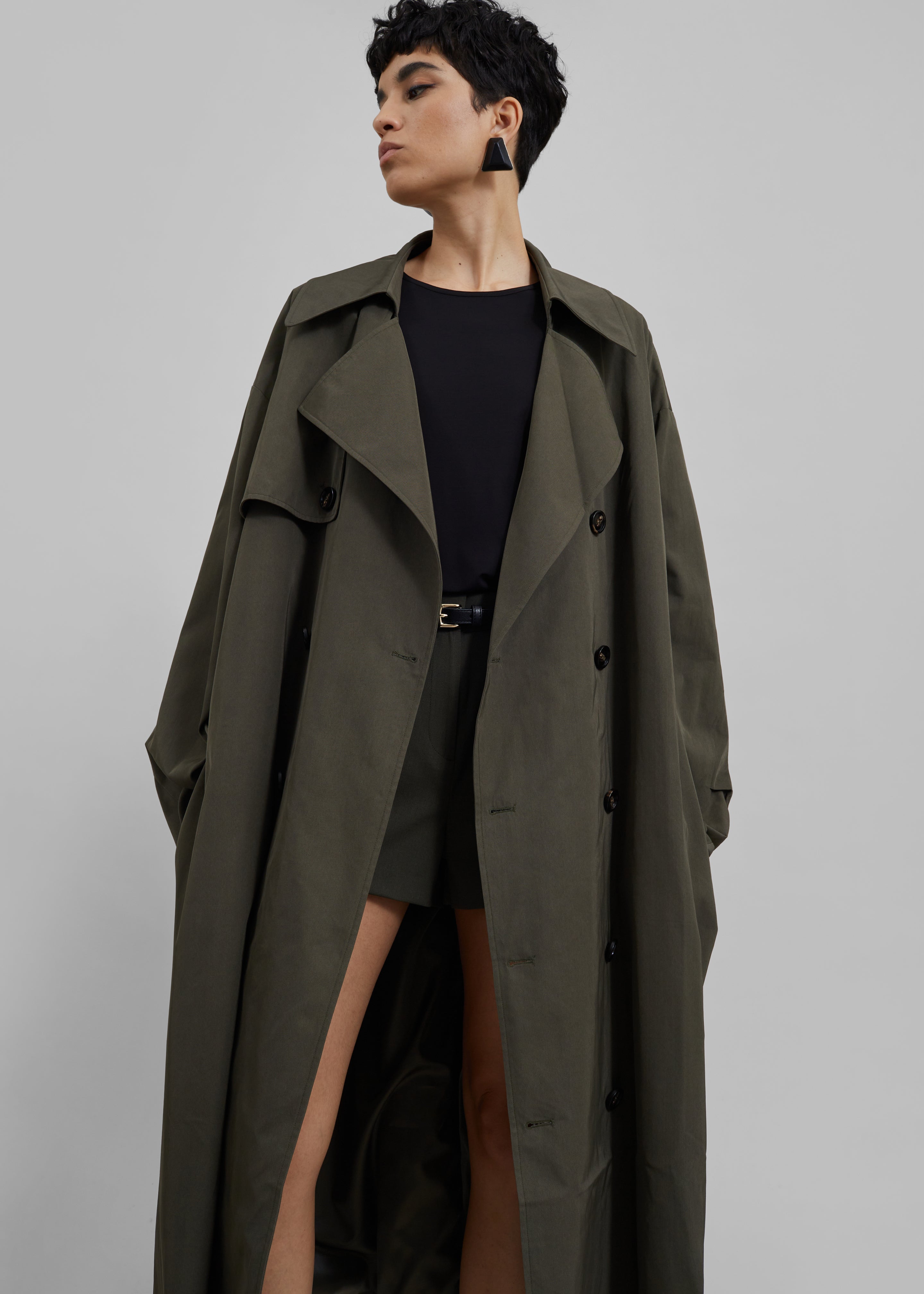 Mavis Oversized Trench - Khaki - 2