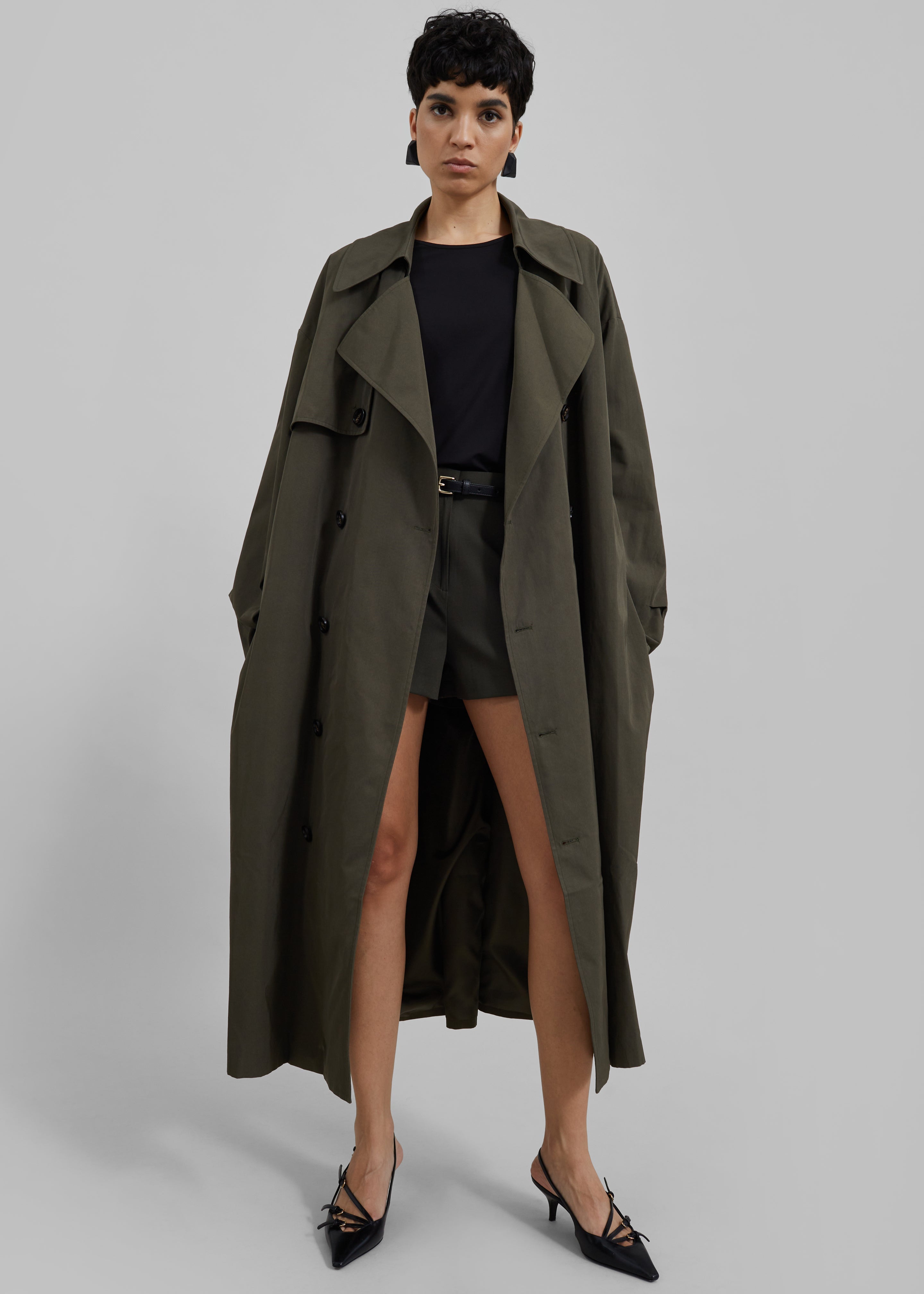 Mavis Oversized Trench - Khaki - 1