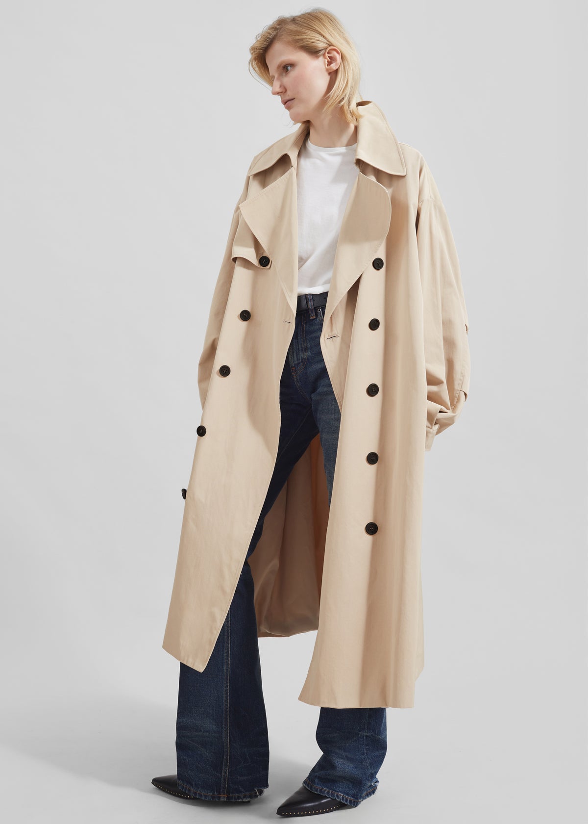 Mavis Oversized Trench - Light Beige - 6