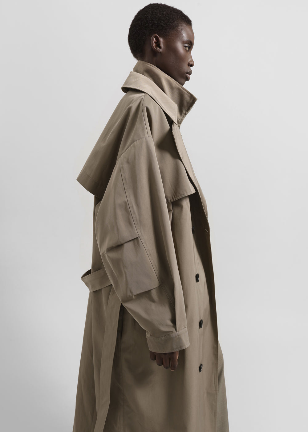 Mavis Oversized Trench - Taupe - 1