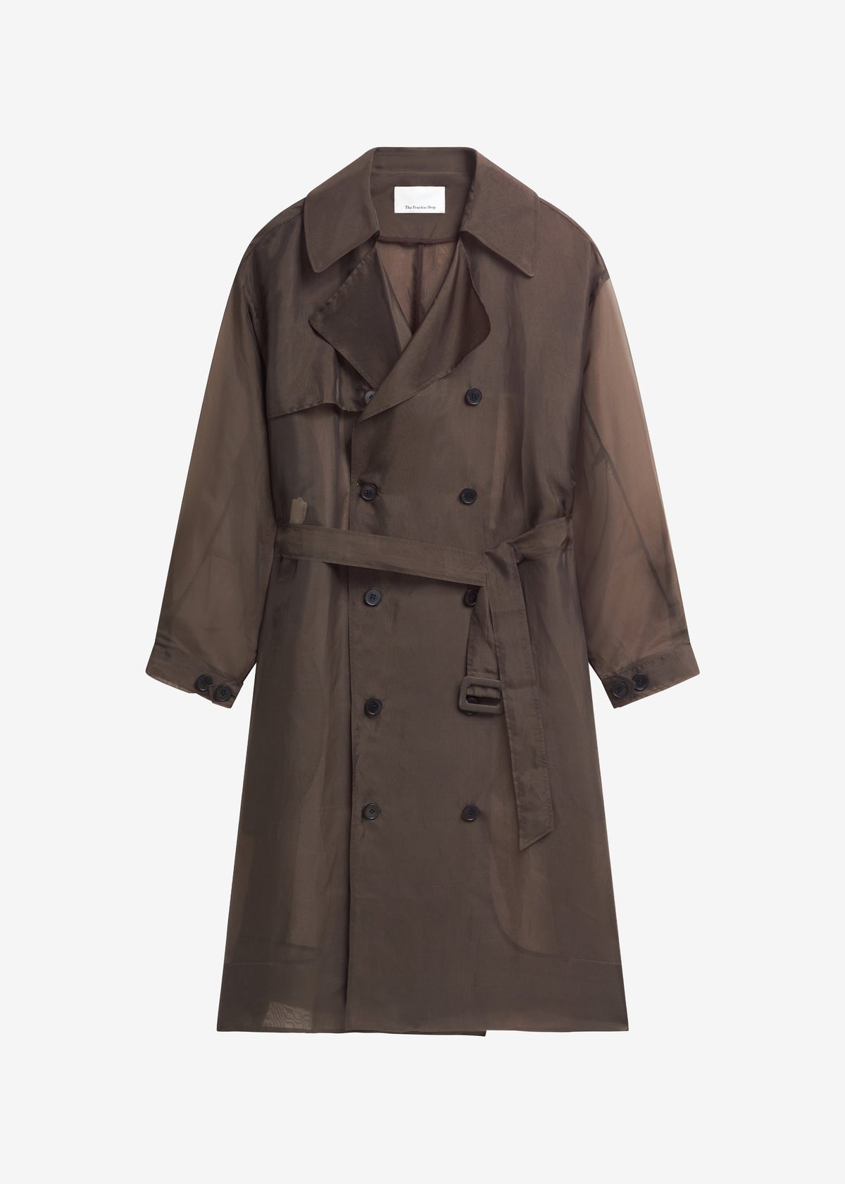 Mavis Oversized Sheer Trench - Brown - 5