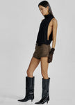 Maxen Mock Neck Bodysuit - Black