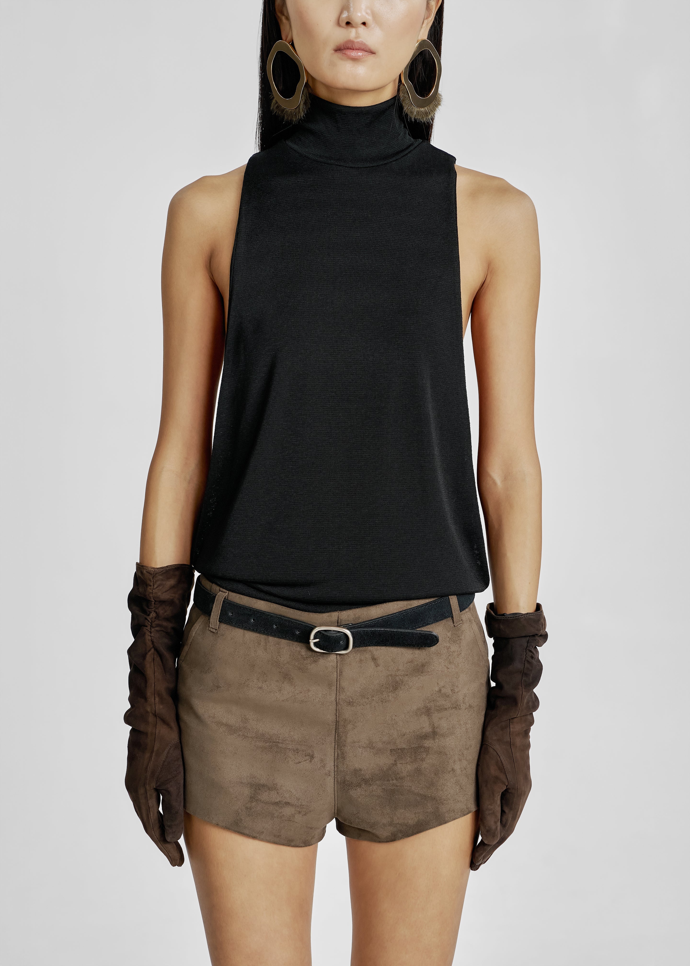 Maxen Mock Neck Bodysuit - Black - 4
