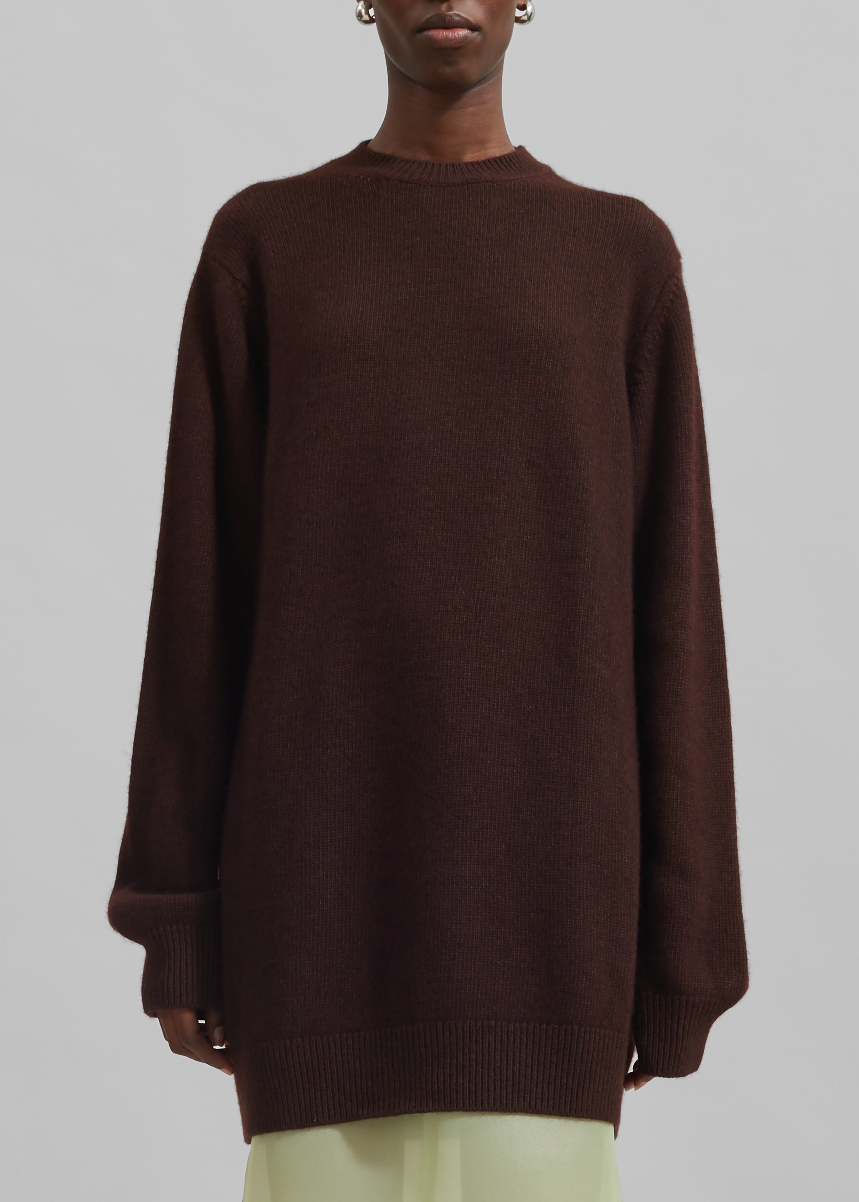 Maxime Knit Sweater Dress - Brown - 7