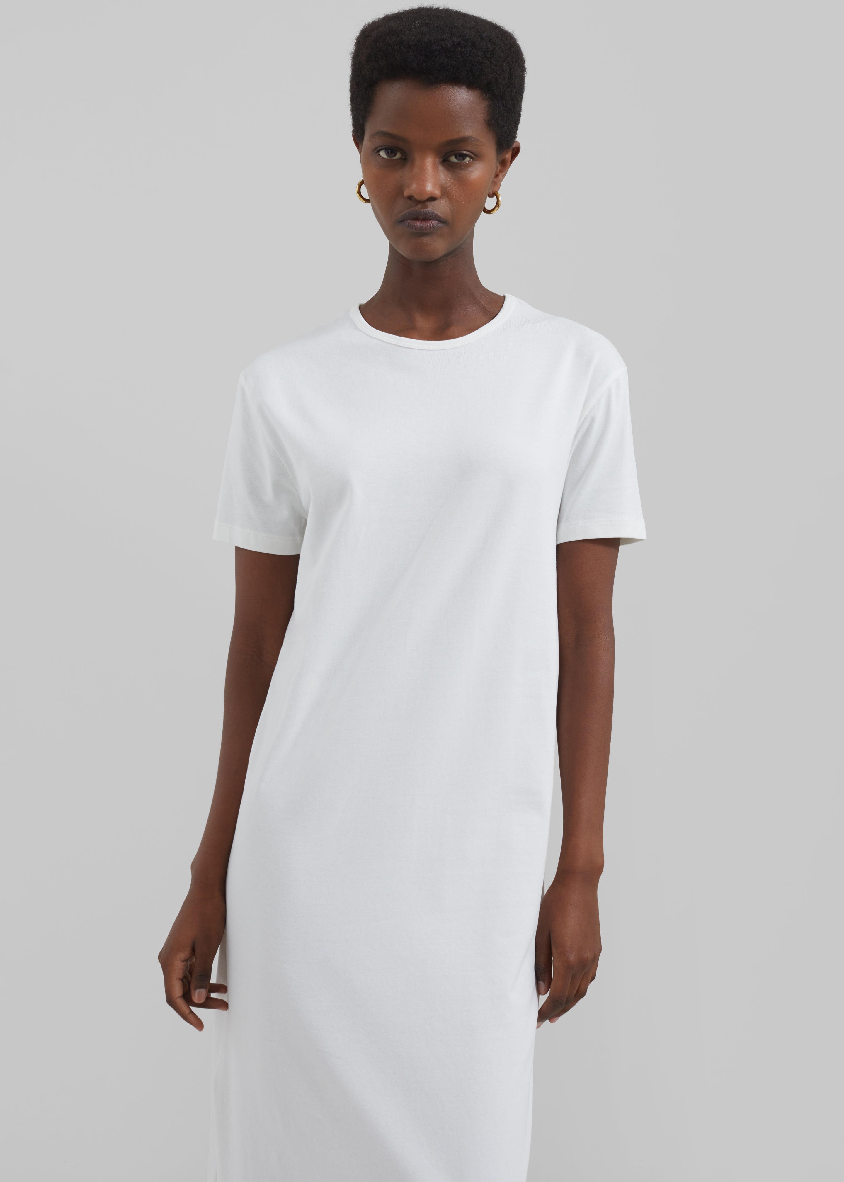 Maya T-Shirt Dress - White - 5