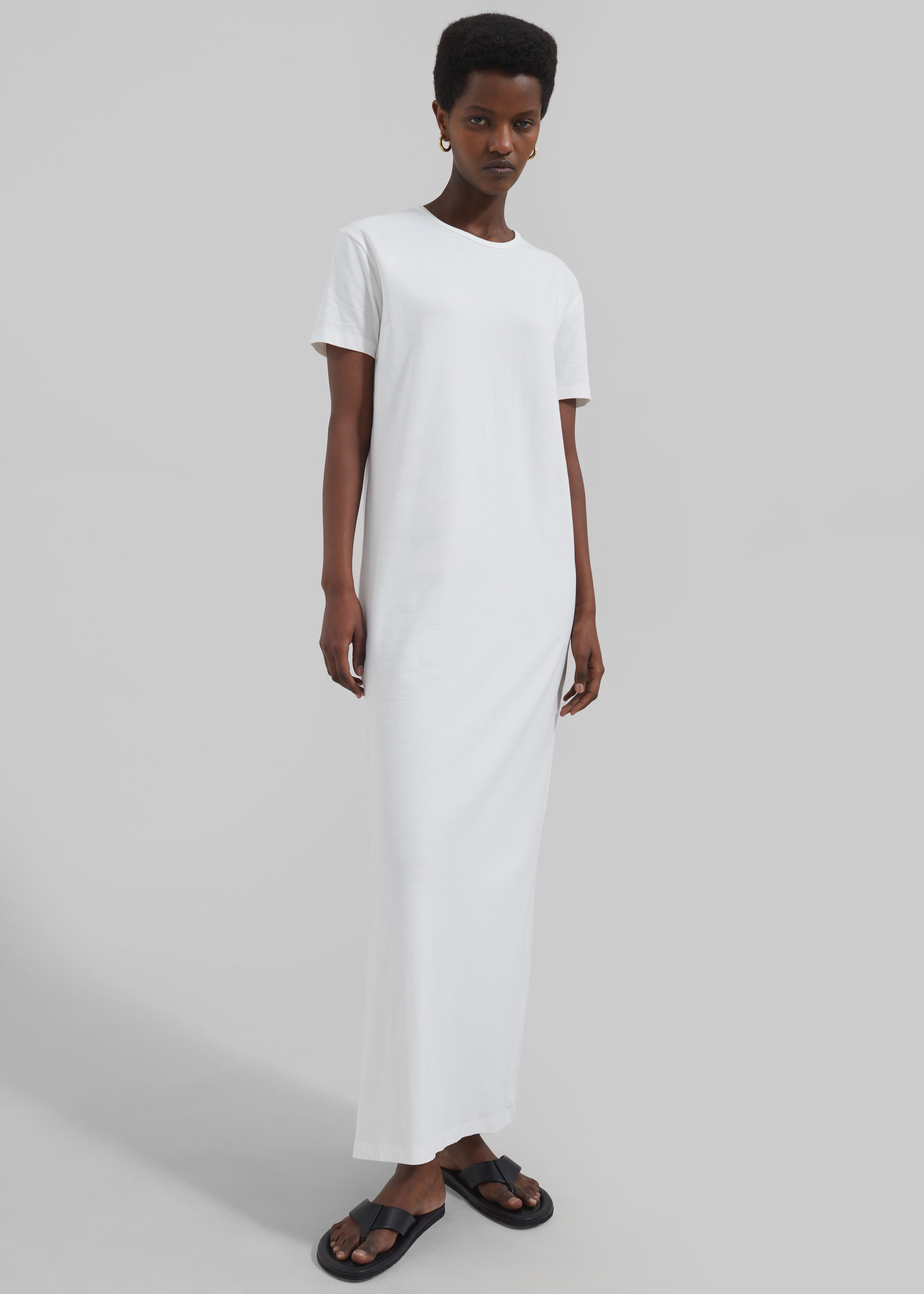 Maya T-Shirt Dress - White - 4