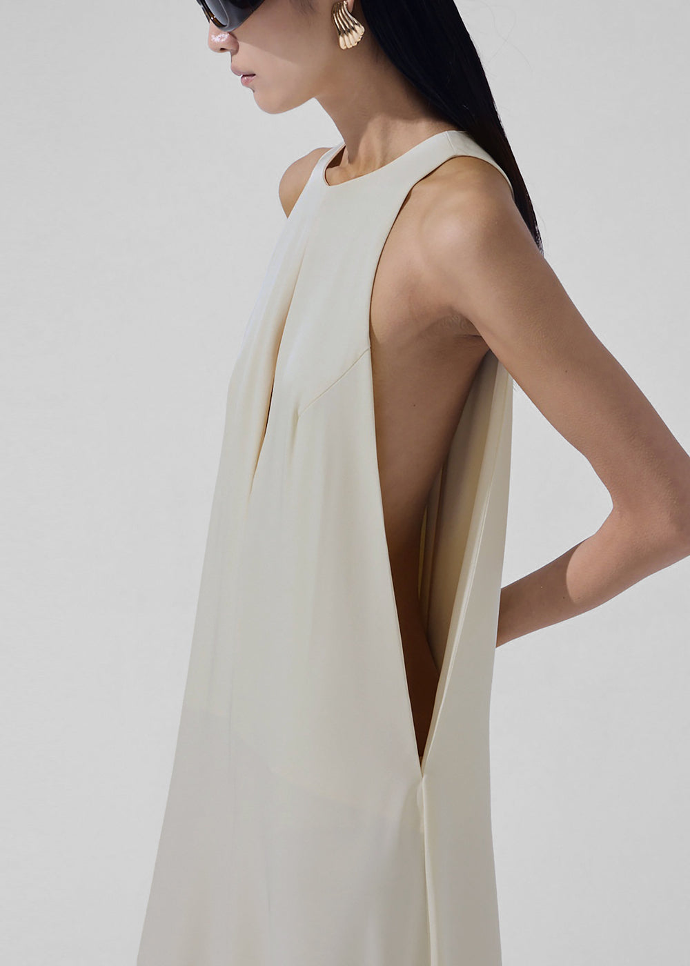 Mayan Wide Leg Jumpsuit - Ivory - 1