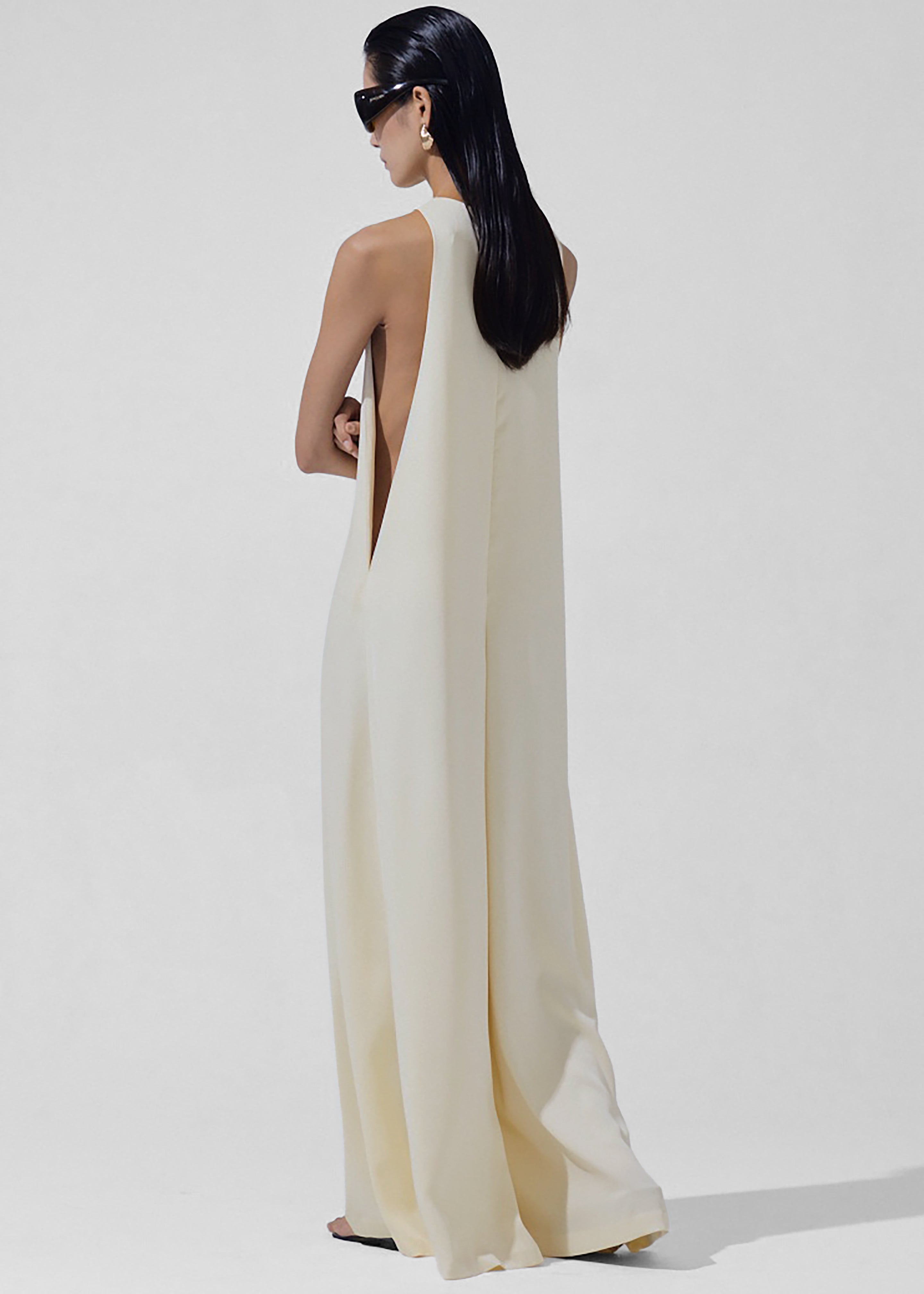 Mayan Wide Leg Jumpsuit - Ivory - 7