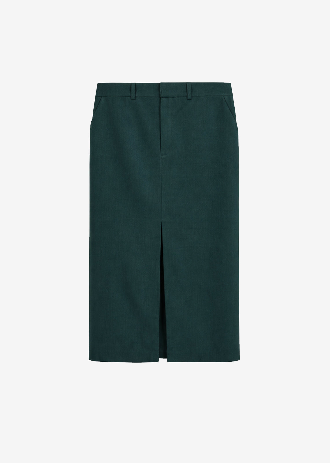 Maybelle Front Slit Pencil Skirt - Bottle Green