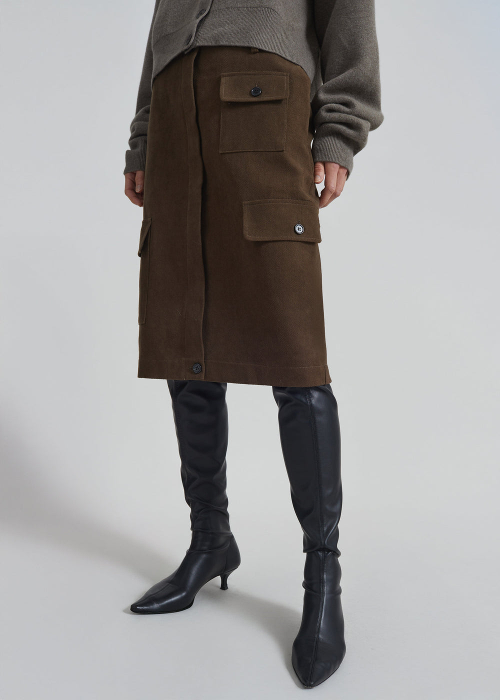 Mayenne Cargo Skirt - Brown - 1