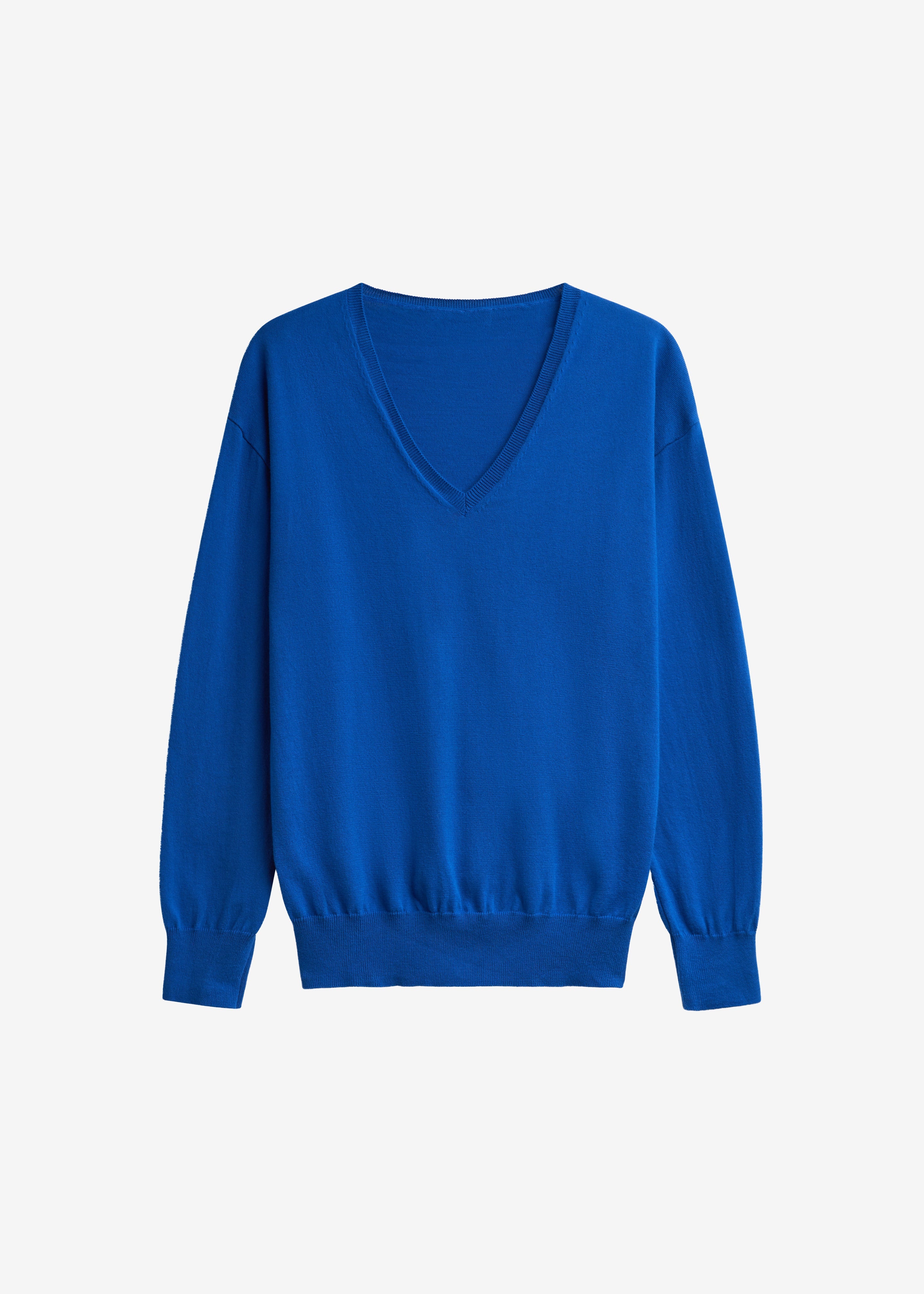 6397 Vネック Rib Knit◆あお☆ Bergen #61625 in Knits