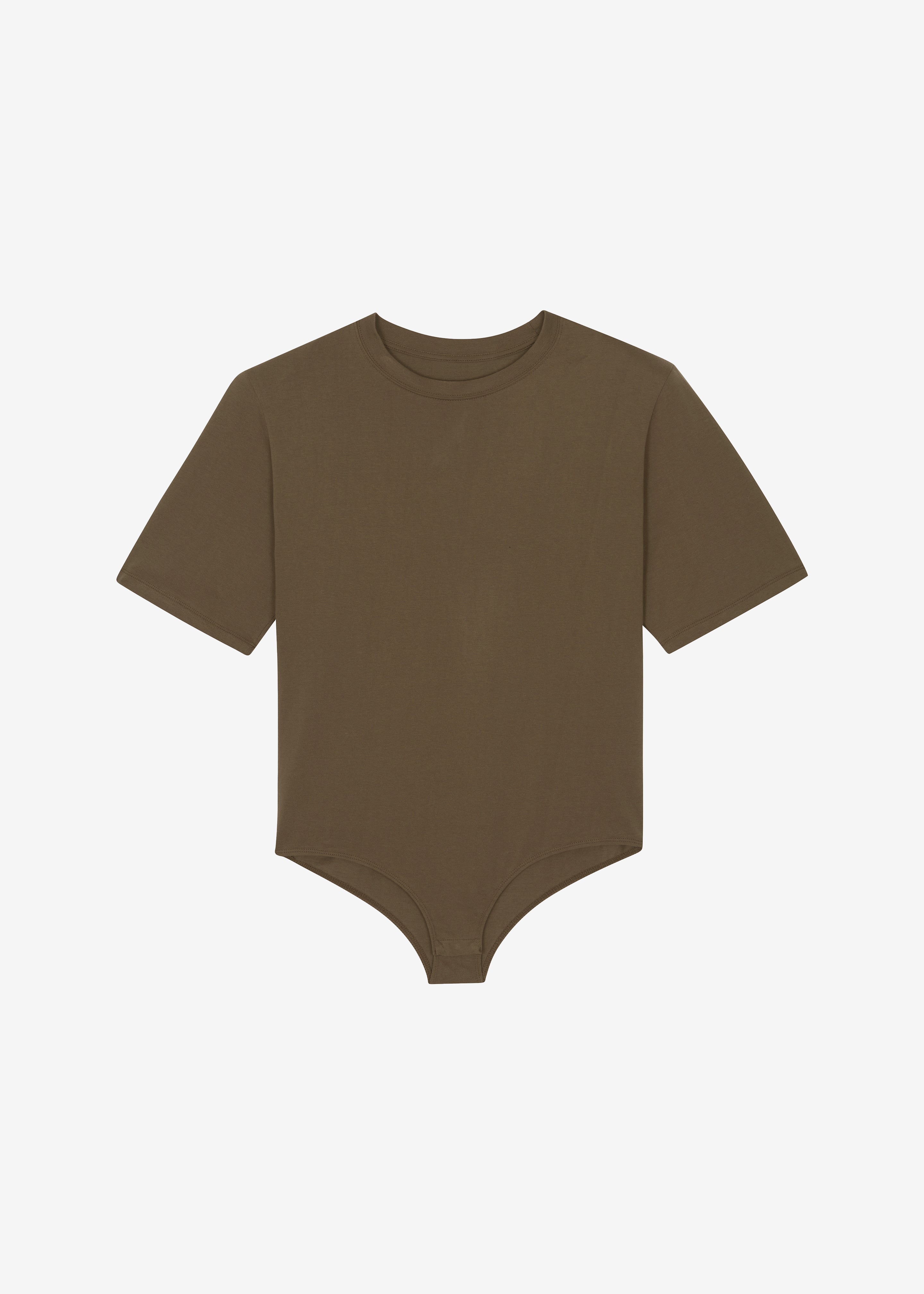 Meida Padded T-Shirt Bodysuit - Khaki - 10