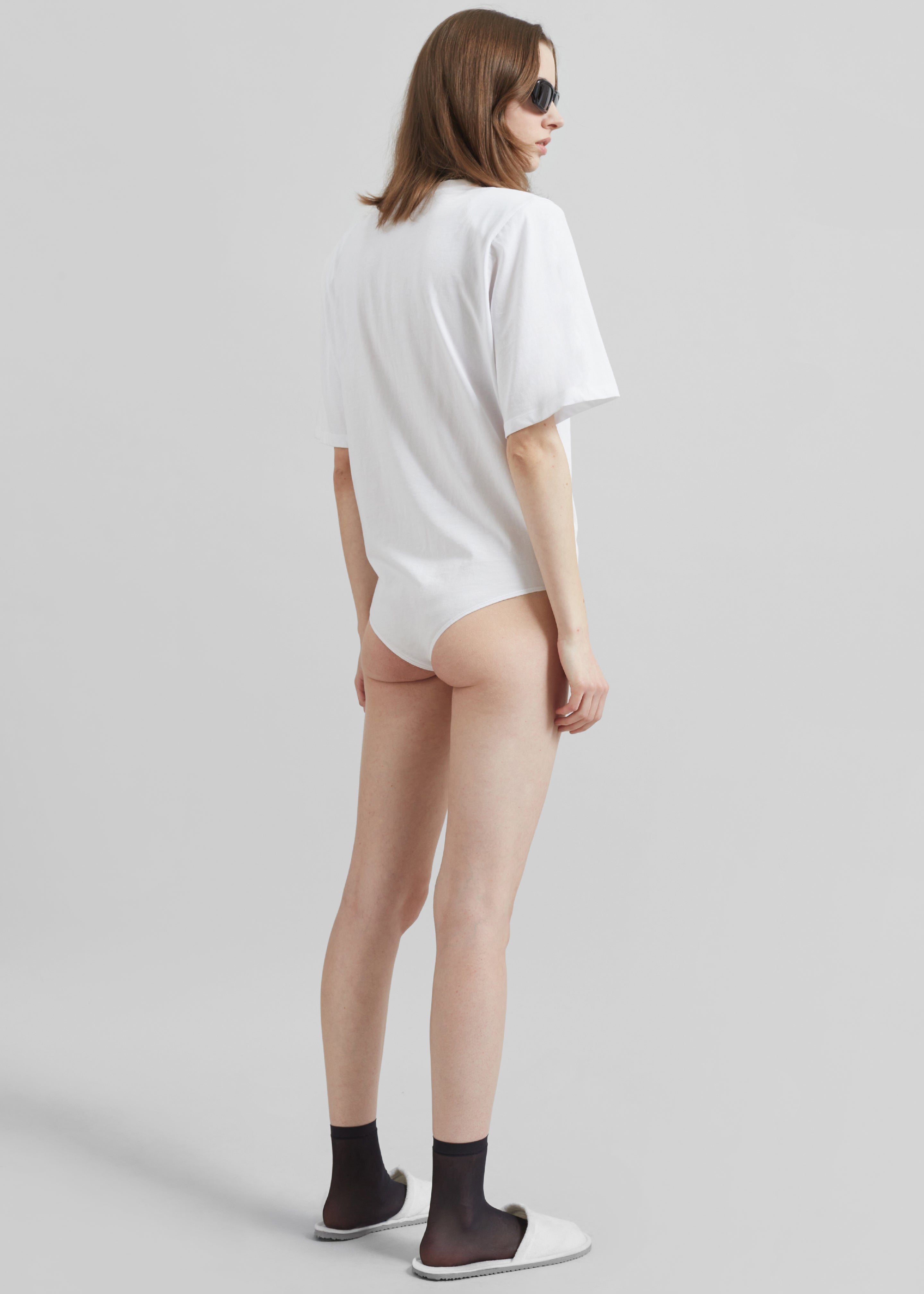 Meida Padded T-Shirt Bodysuit - White - 8