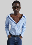 Mela Fitted Shirt - Light Blue