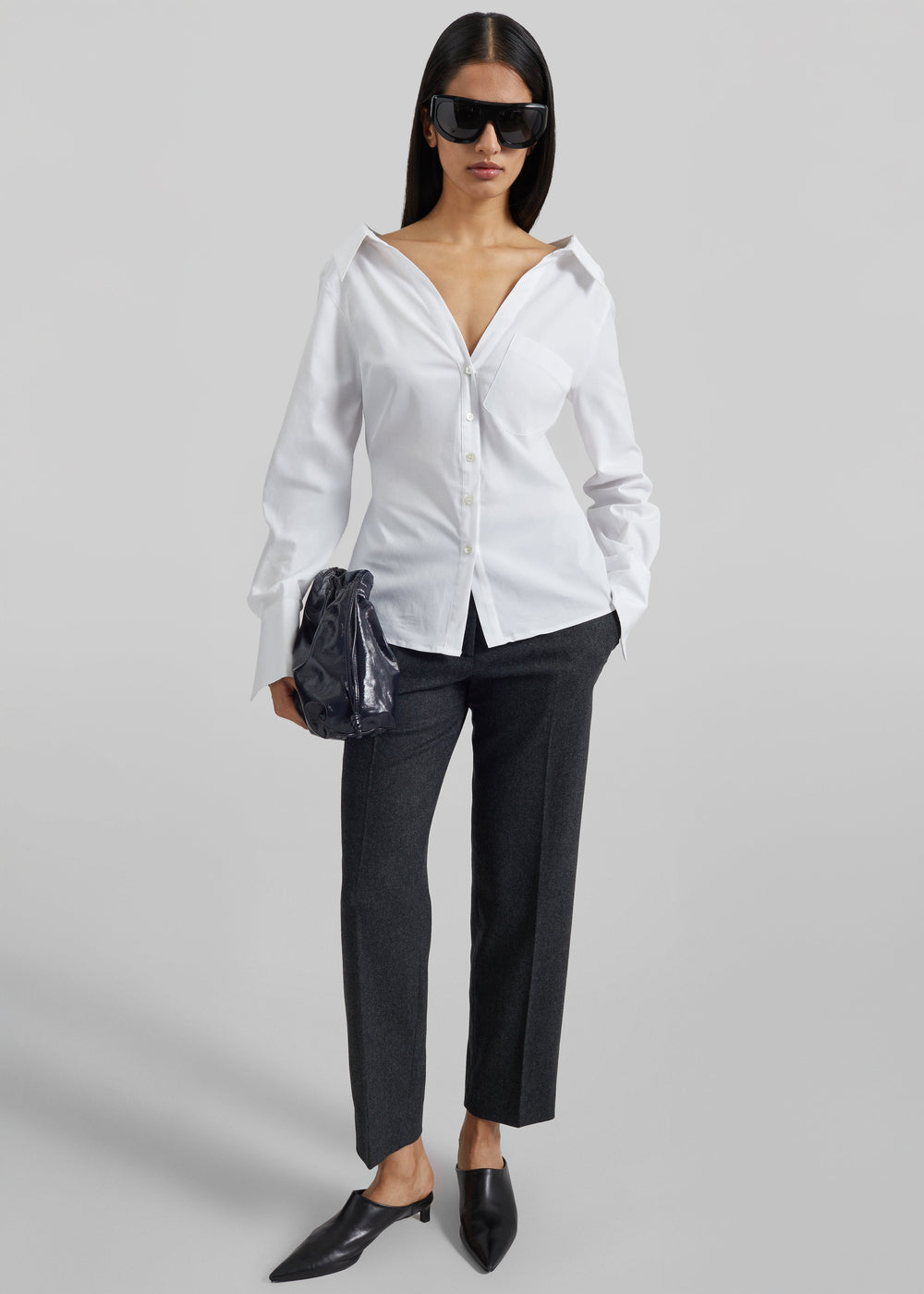 Camicia aderente Mela - Bianco