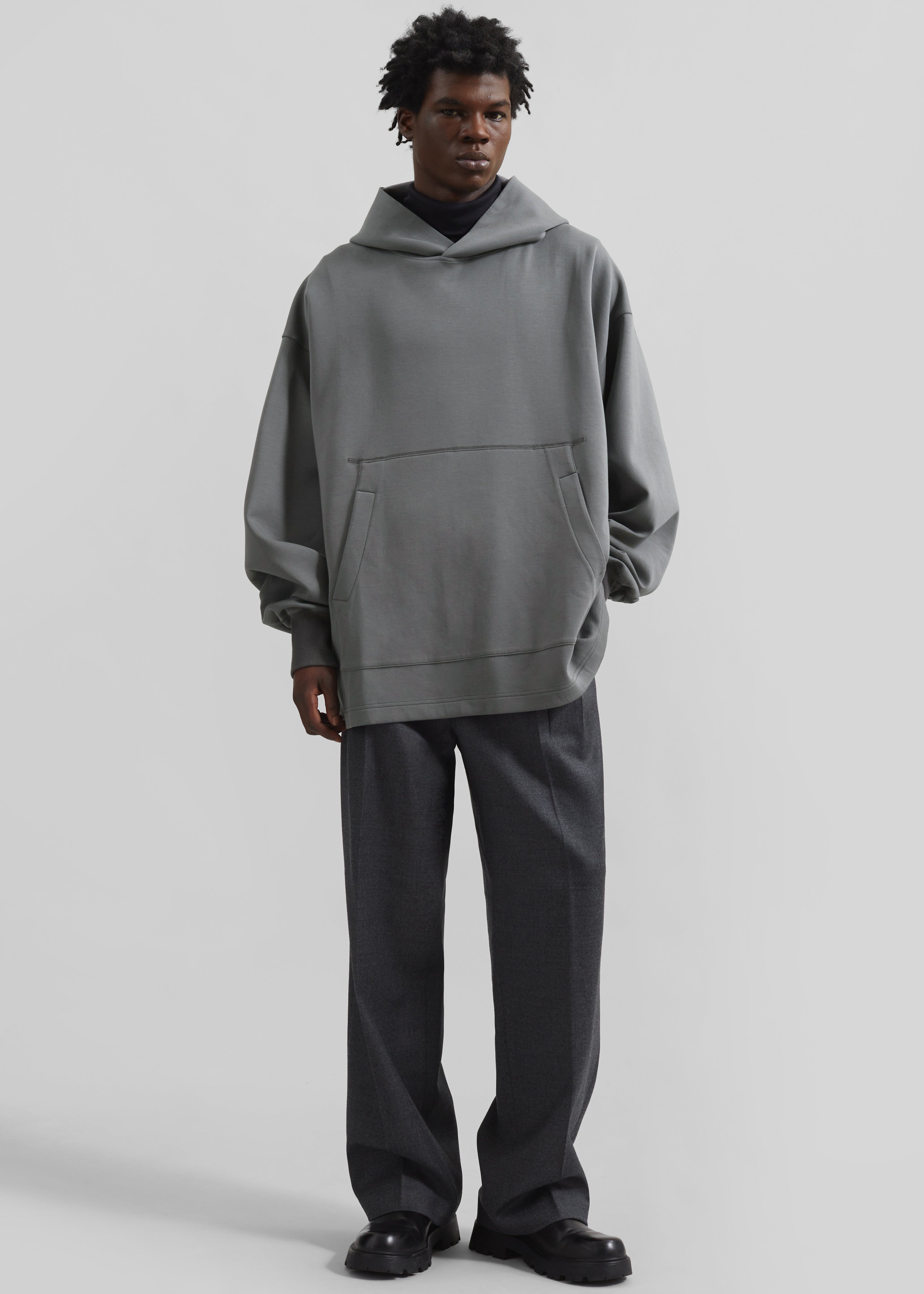 Melbo Oversized Hoodie - Grey - 3