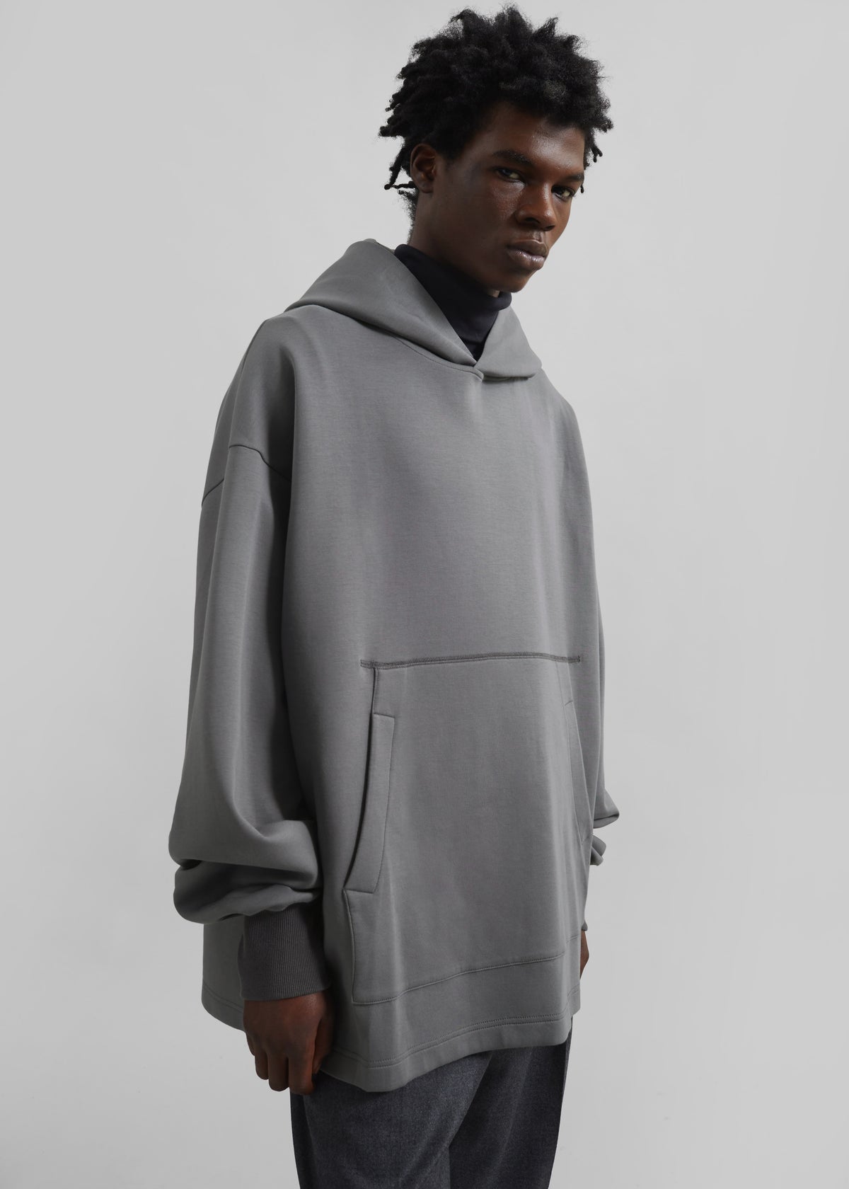 Melbo Oversized Hoodie - Grey - 4