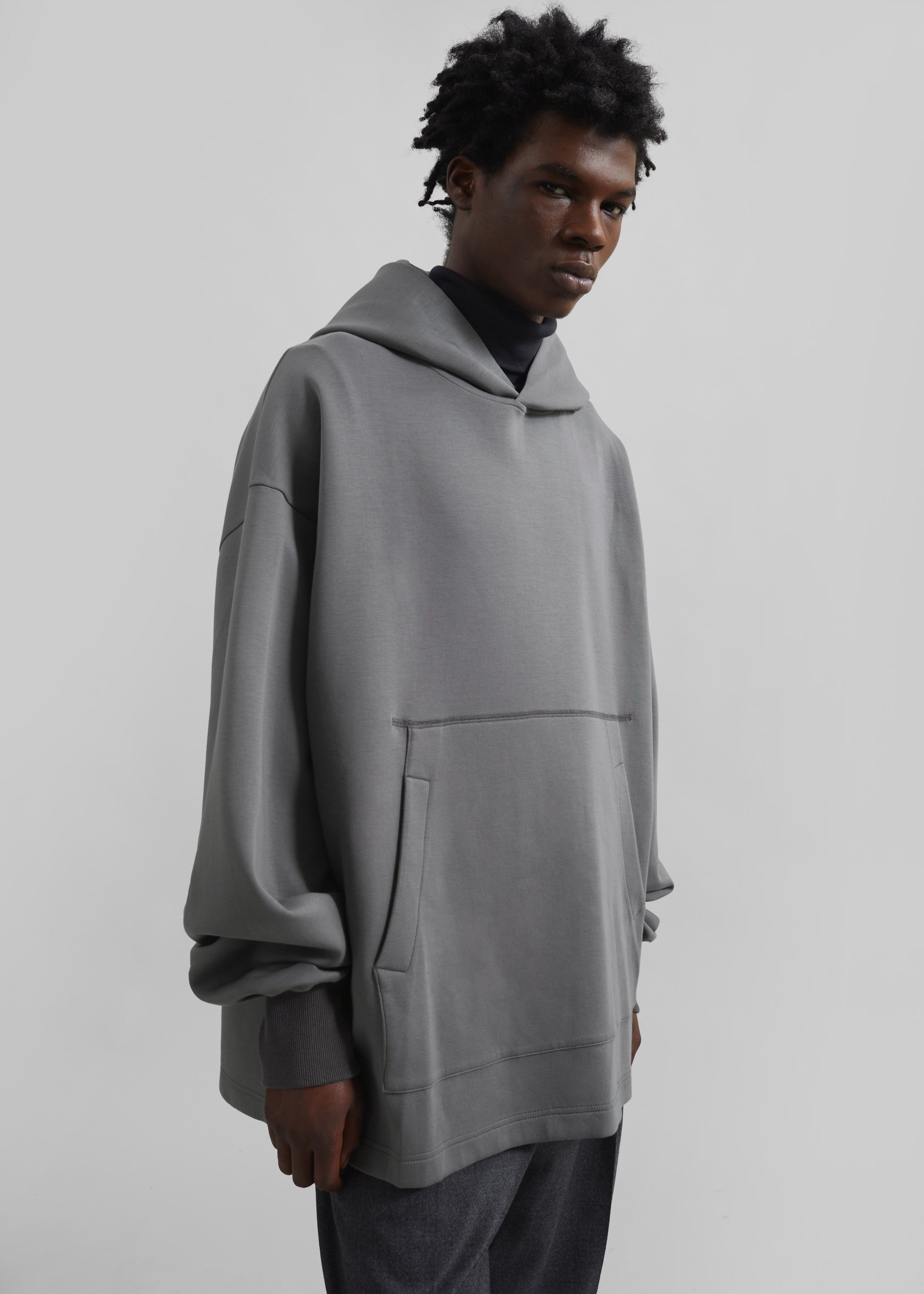 Melbo Oversized Hoodie - Grey - 4