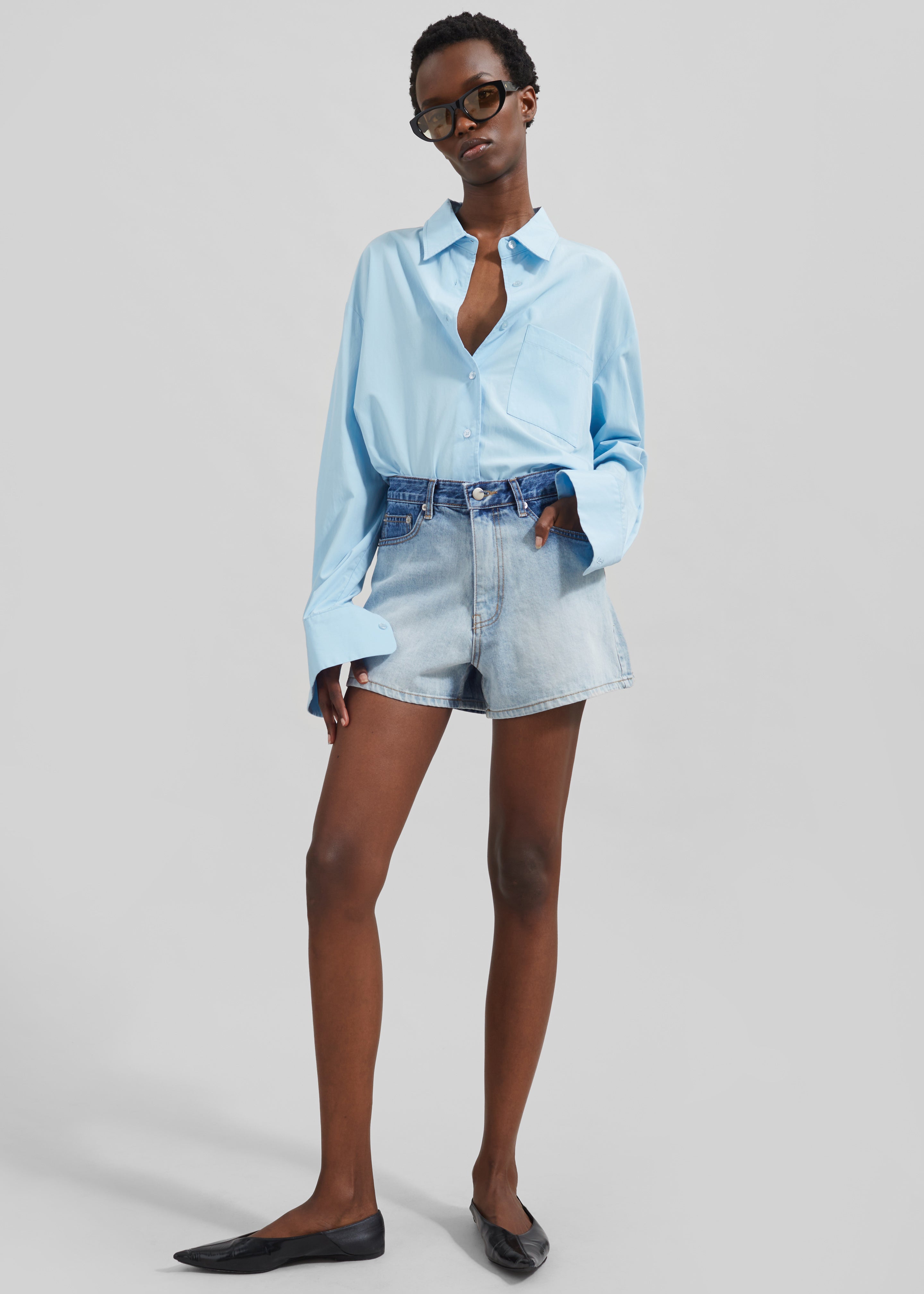 Melina Denim Shorts - Light Wash - 11