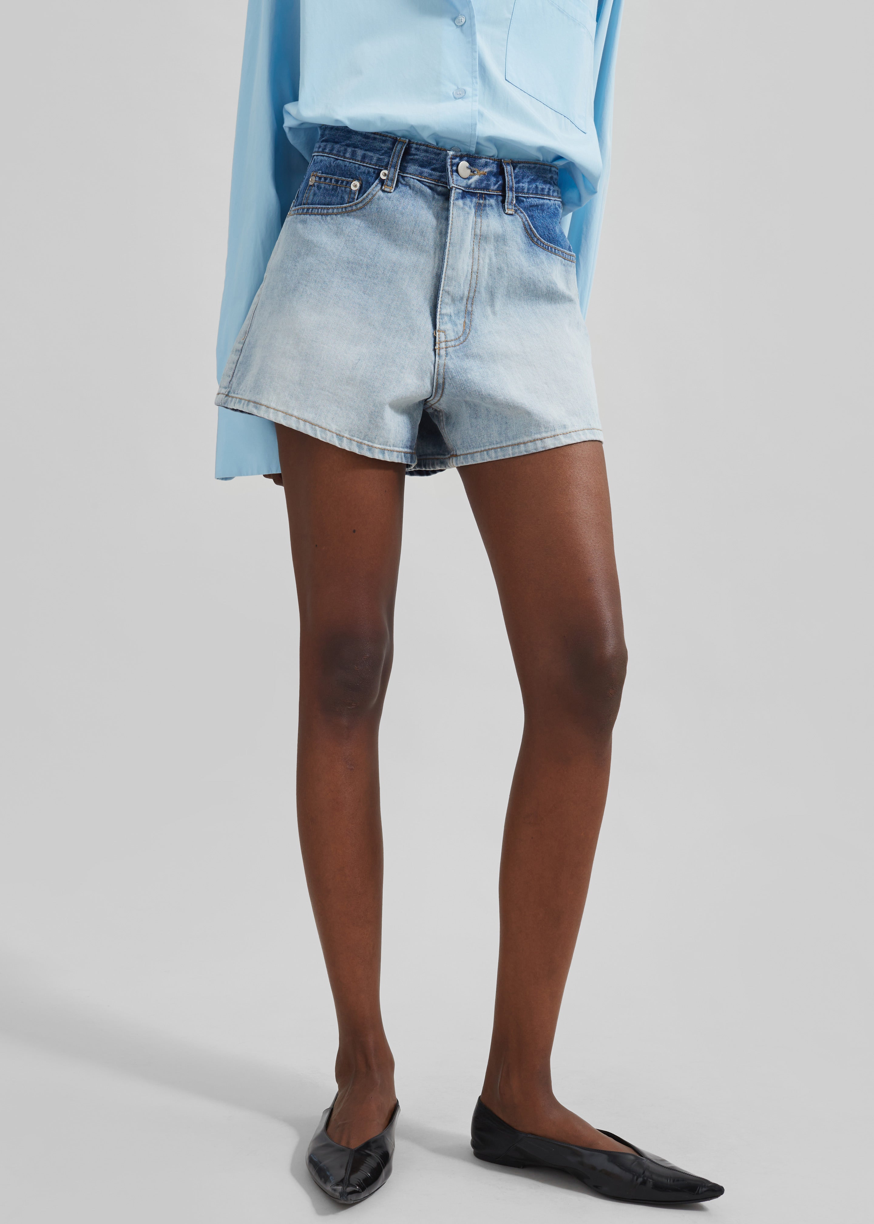 Melina Denim Shorts - Light Wash - 2