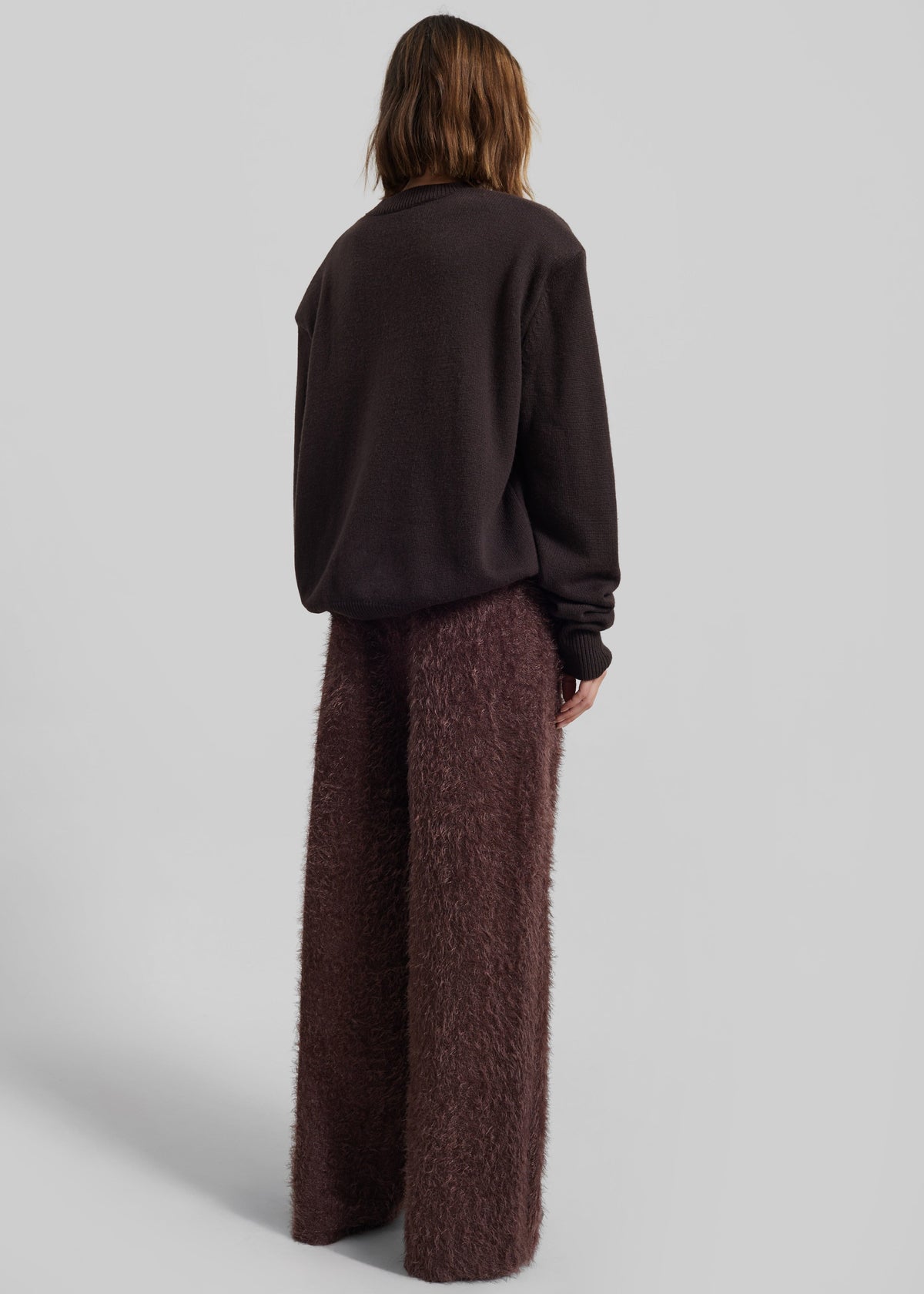 Melker Furry Pants - Mauve Brown - 7