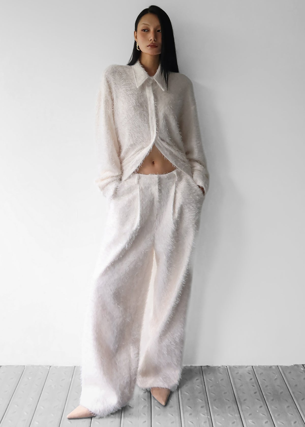Melker Furry Pants - Off White - 6