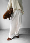 Melker Furry Pants - Off White