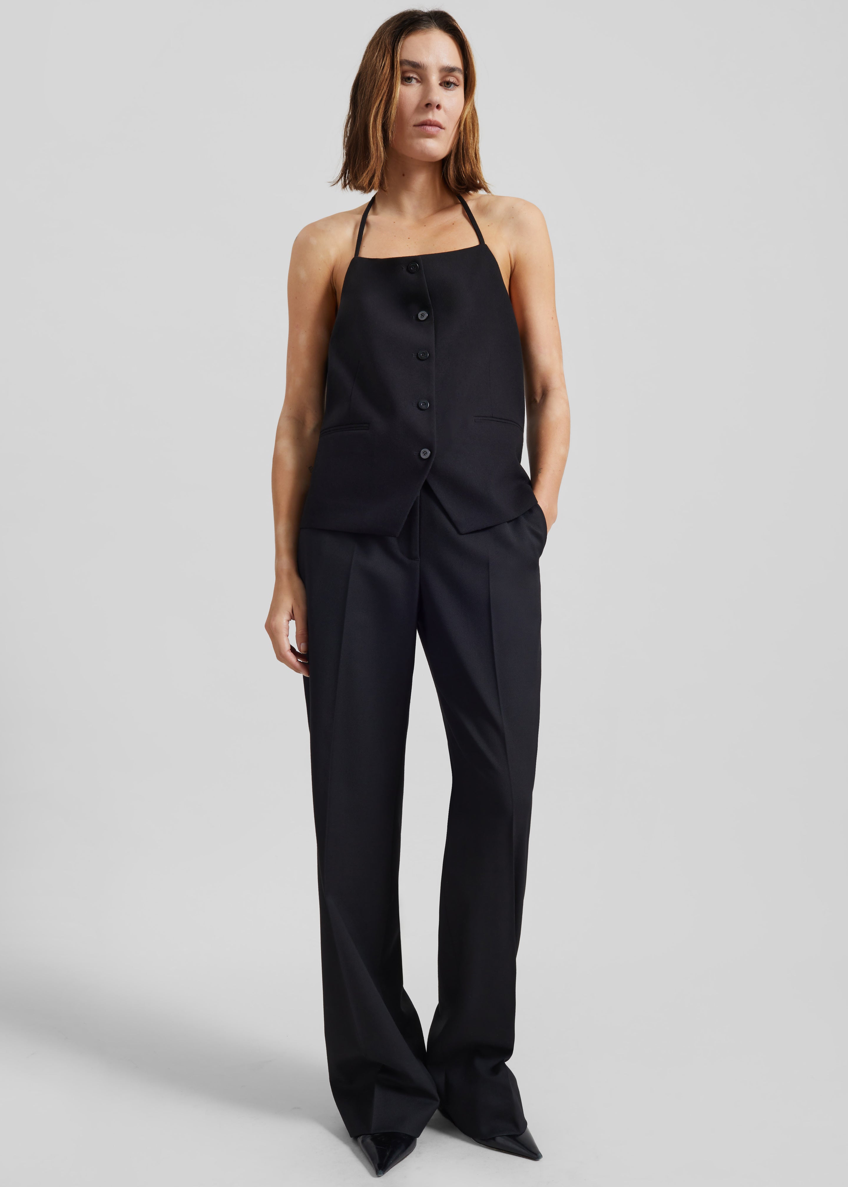 Melwin Halter Vest - Black - 4