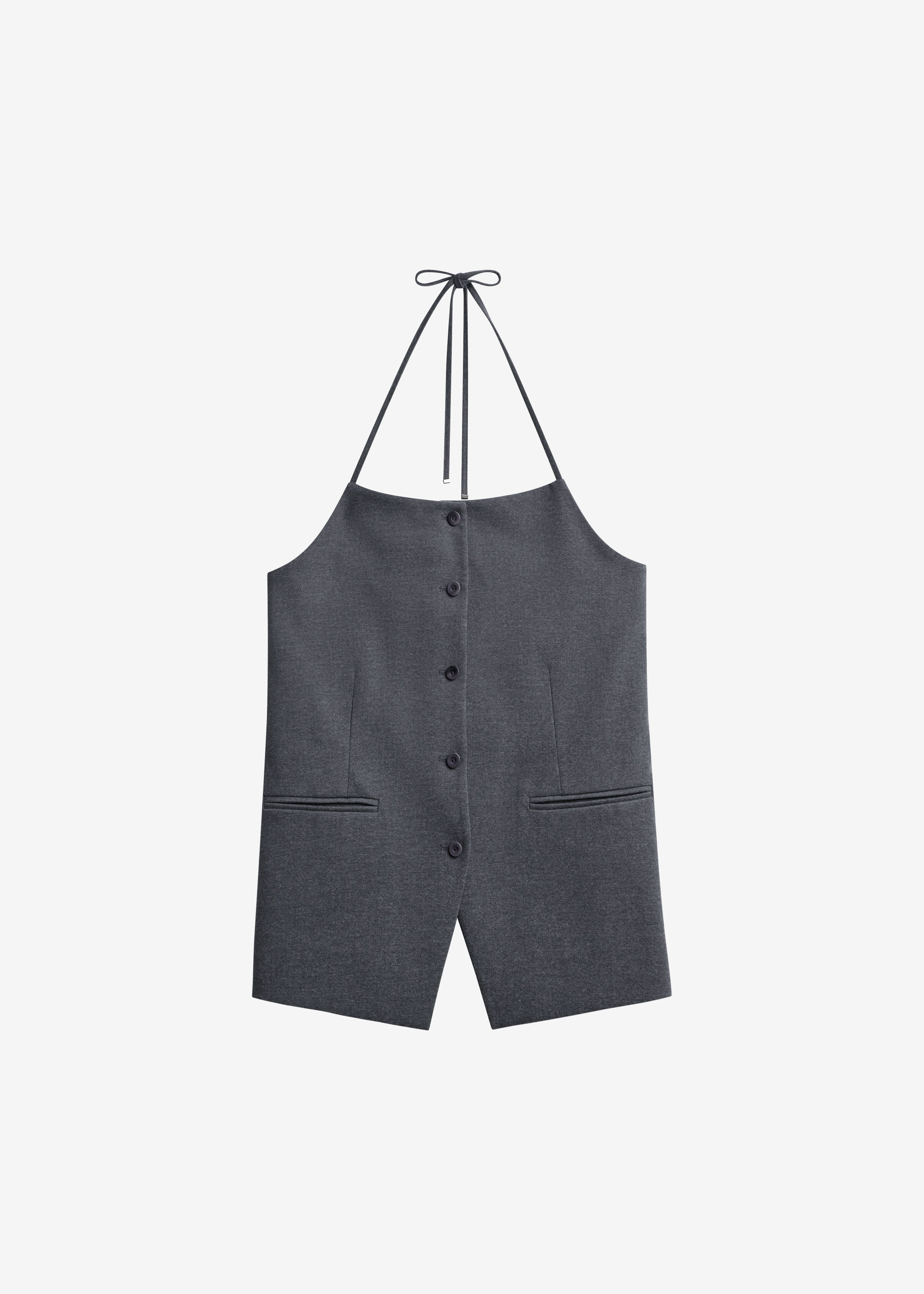 Melwin Halter Vest - Grey - 6
