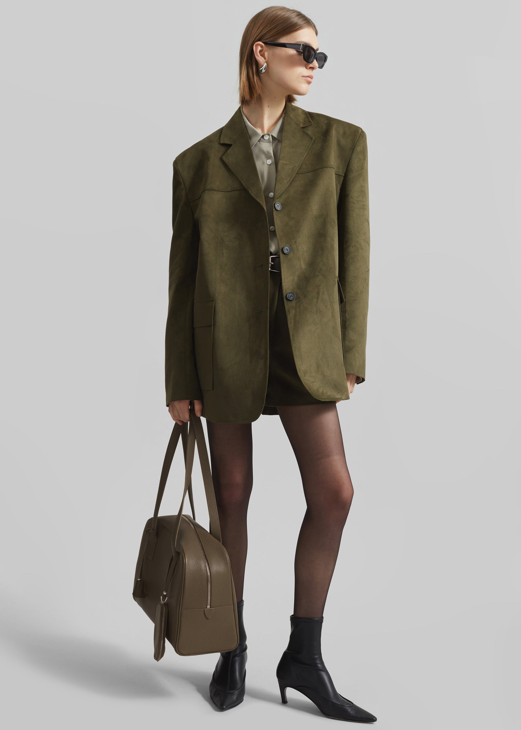 Shop the look image for Noho Leather Shoulder Bag - Taupe