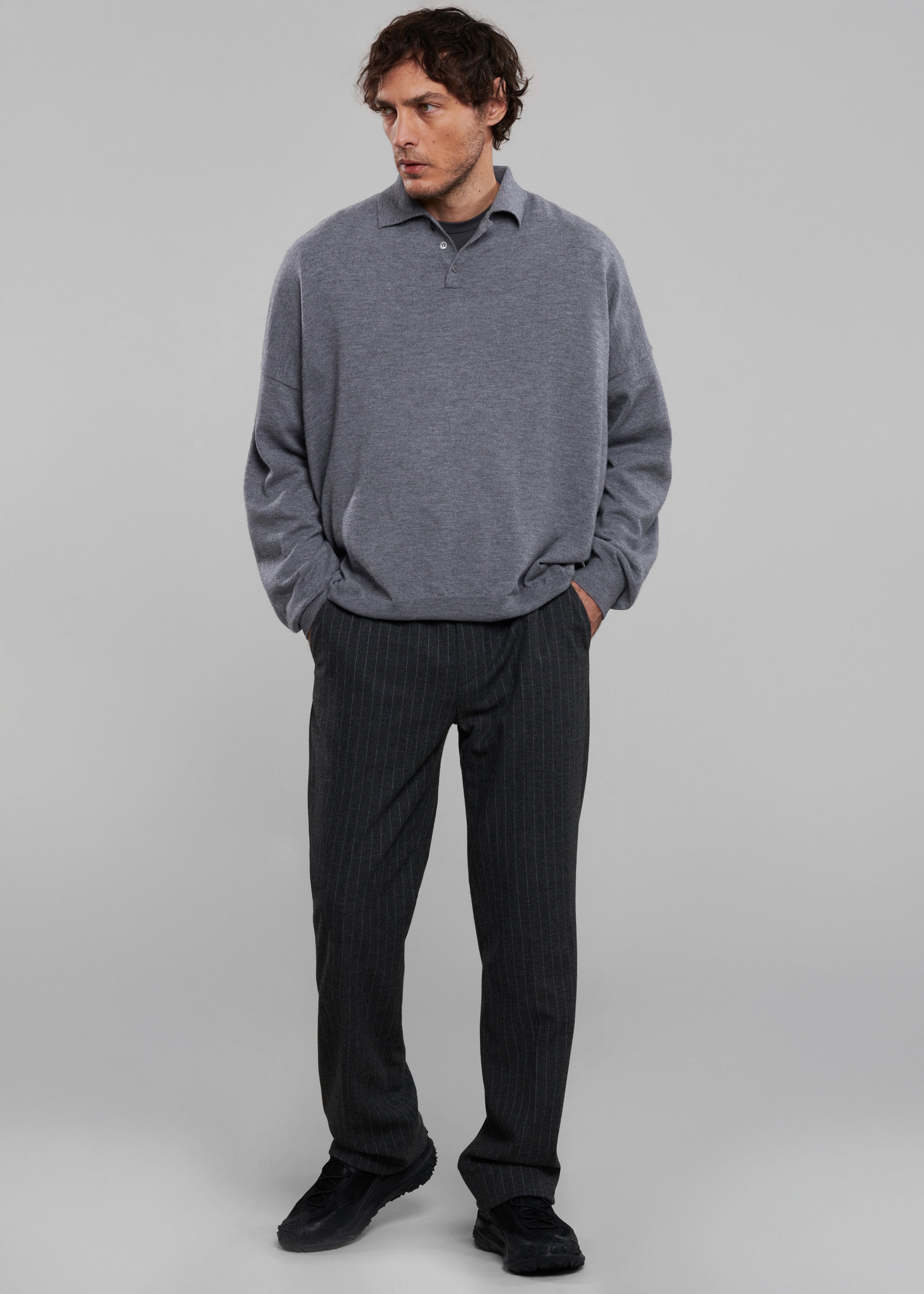Polo Golf メリーノウール セーター M グレー Meriel Wool Polo Sweater - Grey – The Frankie Shop Europe