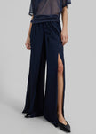 Merit Front Slit Pants - Dark Navy