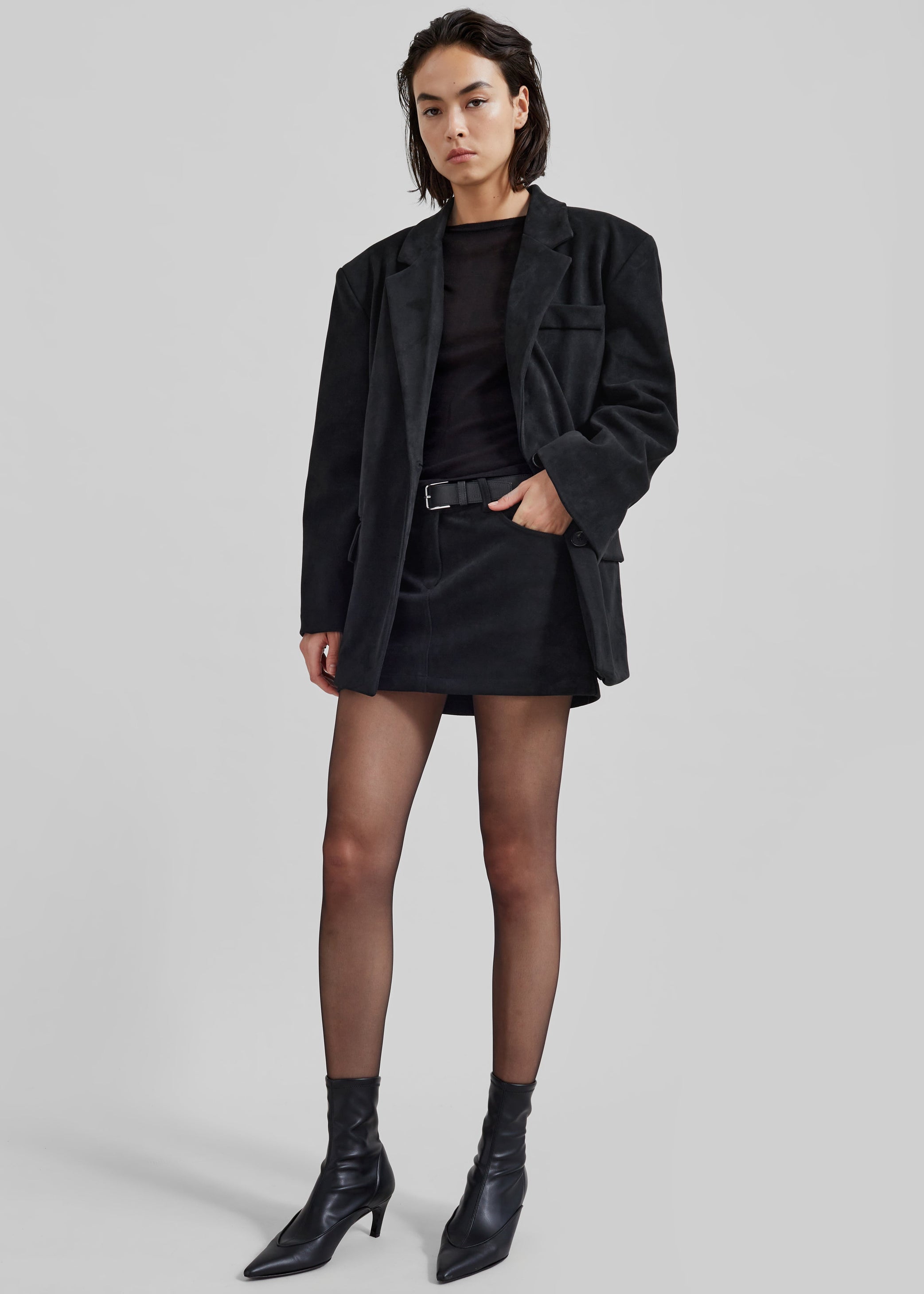 Shop the look image for Mesa Sheer Long Sleeve Tee - Black