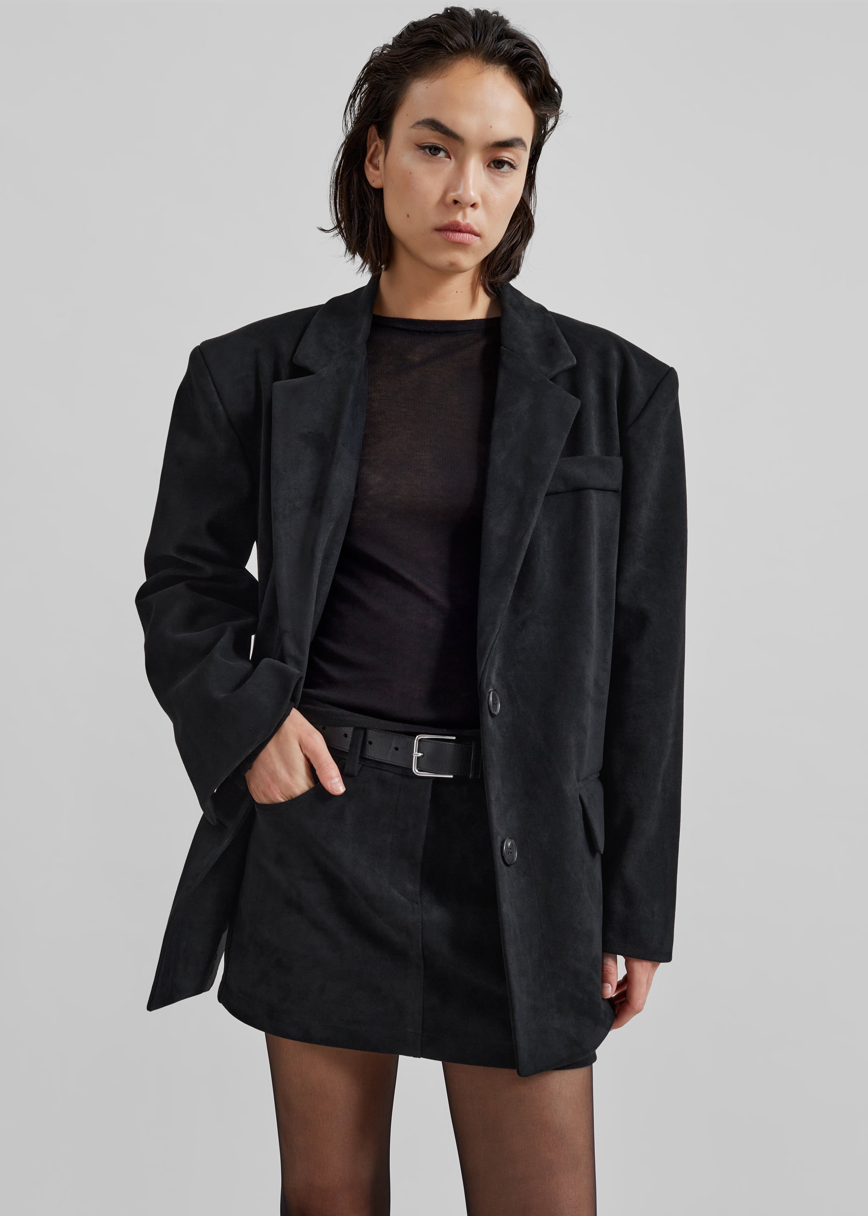 Mesa Sheer Long Sleeve Tee - Black – The Frankie Shop Europe