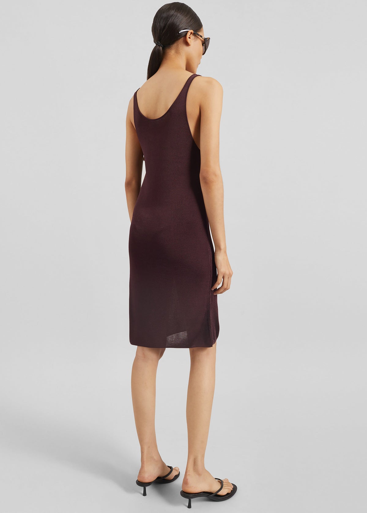 Miami Knit Mini Dress - Burgundy - 5