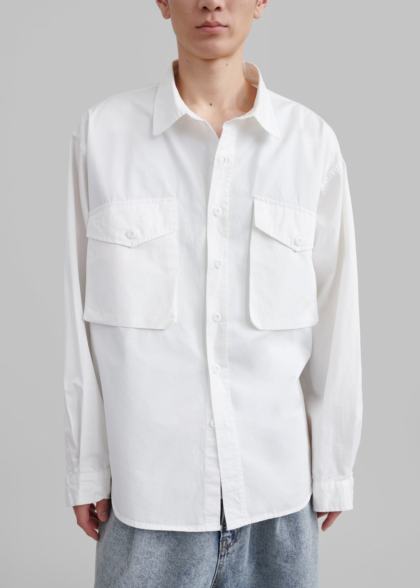 Michael Button Up Shirt - White - 1