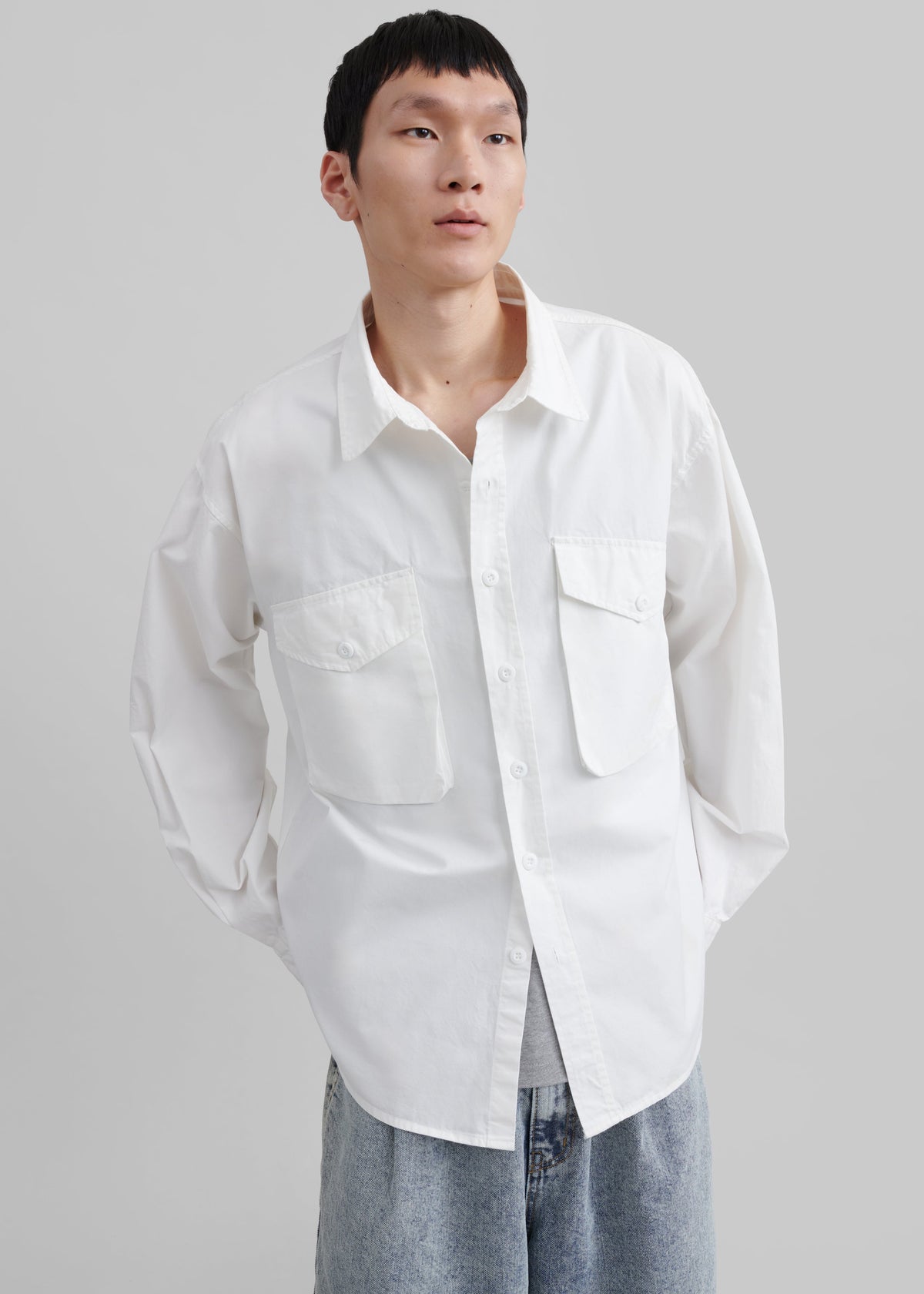 Michael Button Up Shirt - White - 5