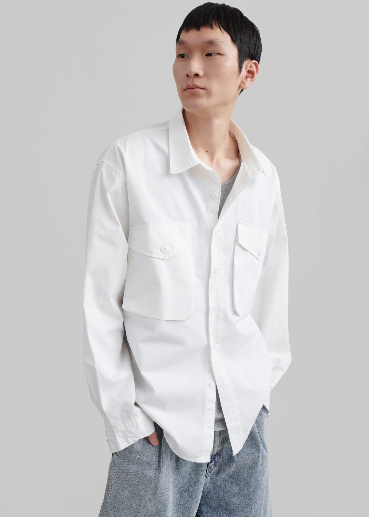 Michael Button Up Shirt - White - 1