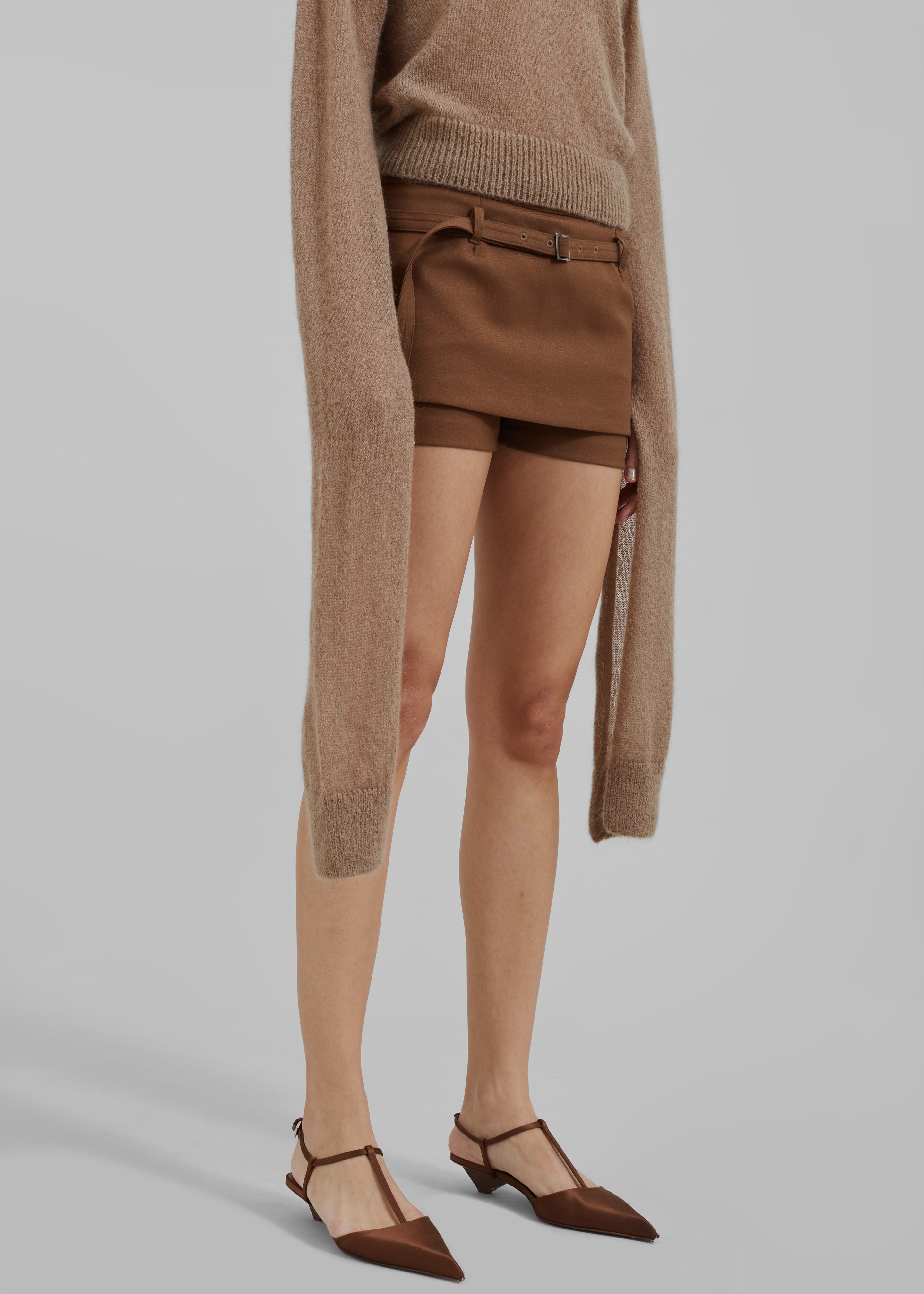 Micka Belted Skort - Brown - 7