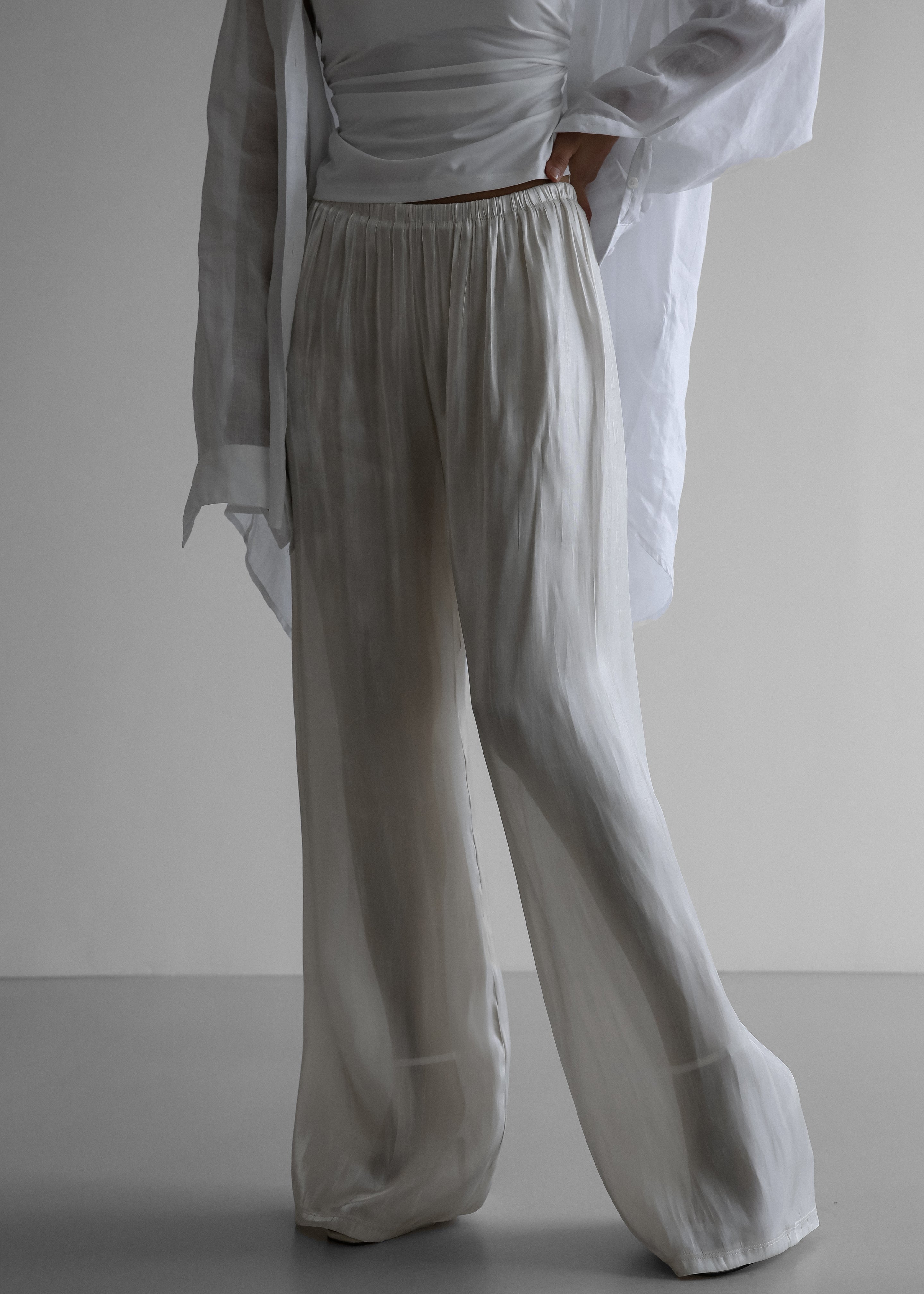 Mika Wide Pants - White - 8