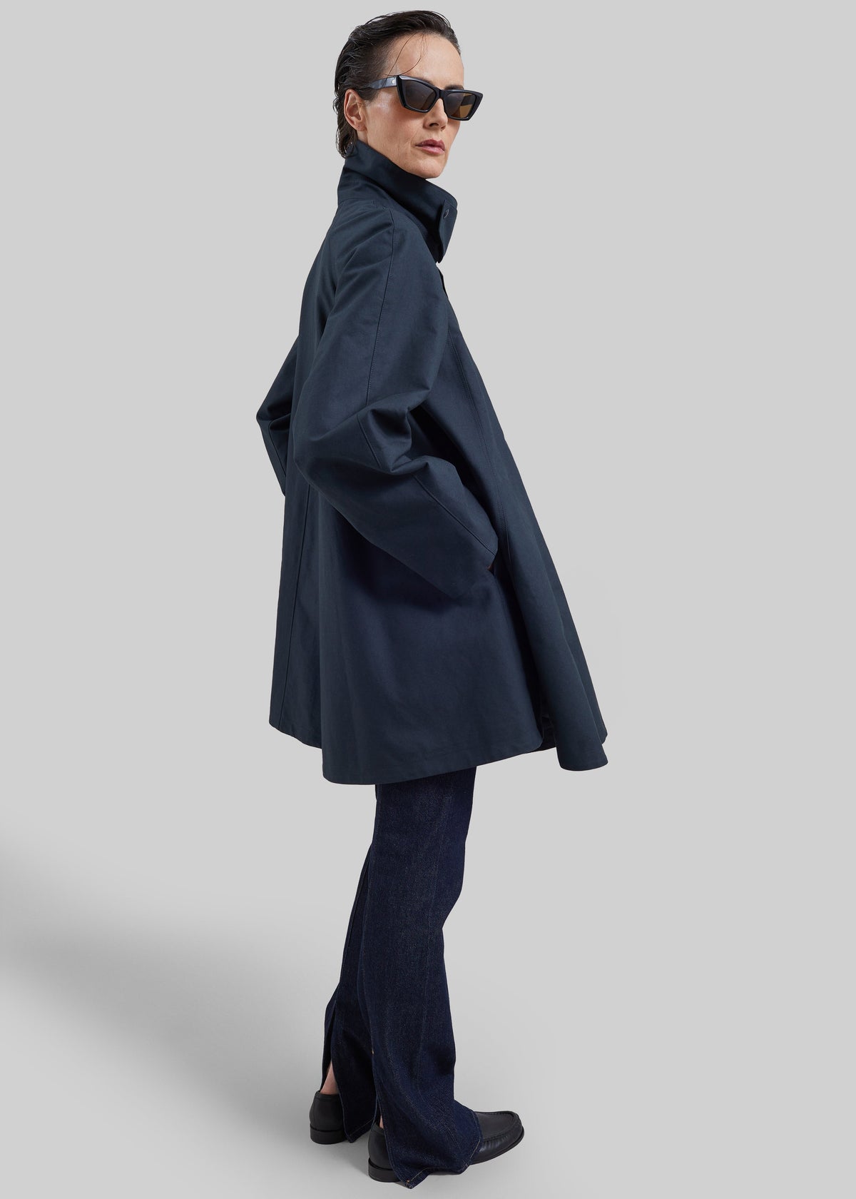 Trench Rudy dal taglio a trapezio - Antracite